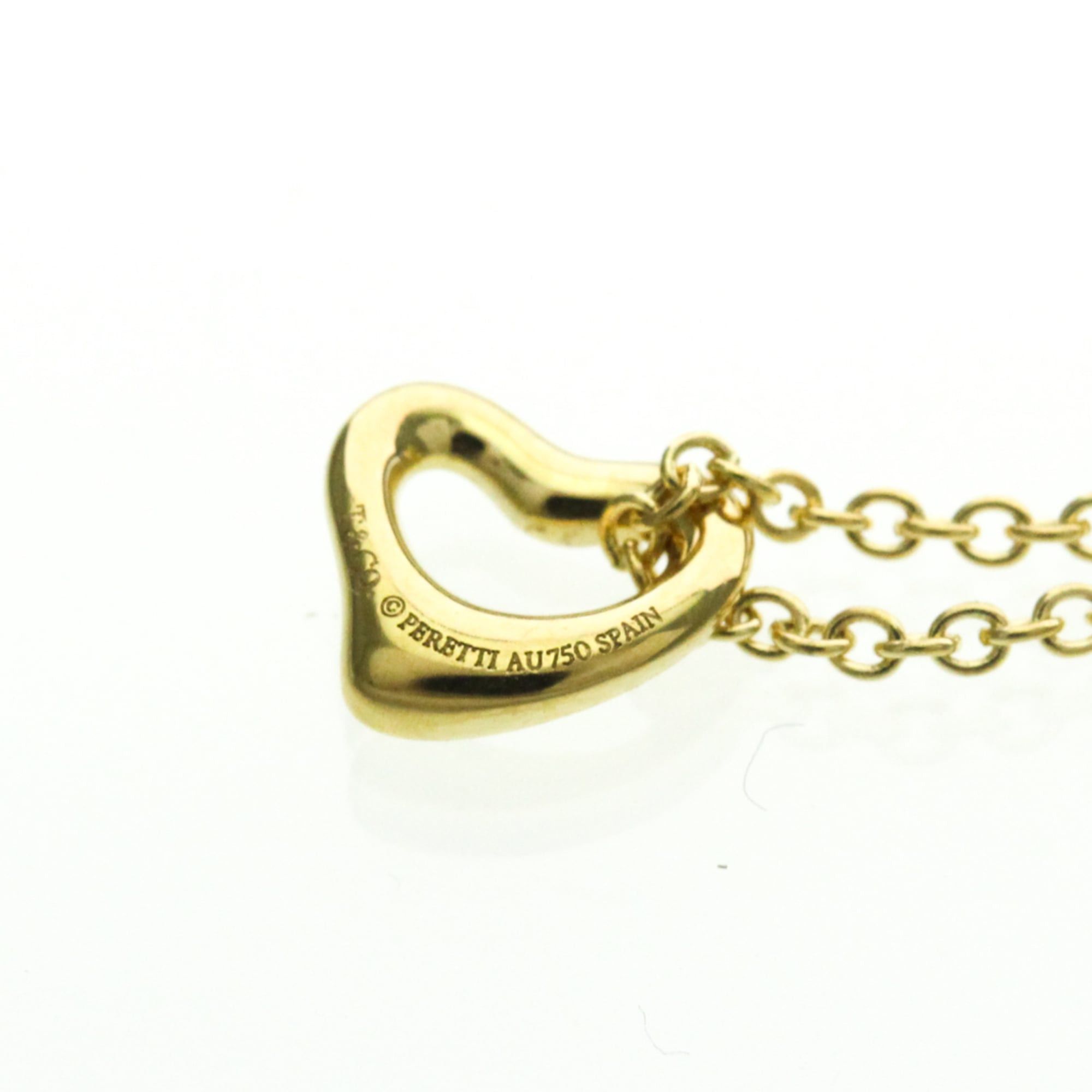 Tiffany & Co. Tiffany Open Heart Yellow Gold (18K) No Stone Men,Women Fashion Pendant Necklace (Gold) Size ONE SIZE - 6 Thumbnail