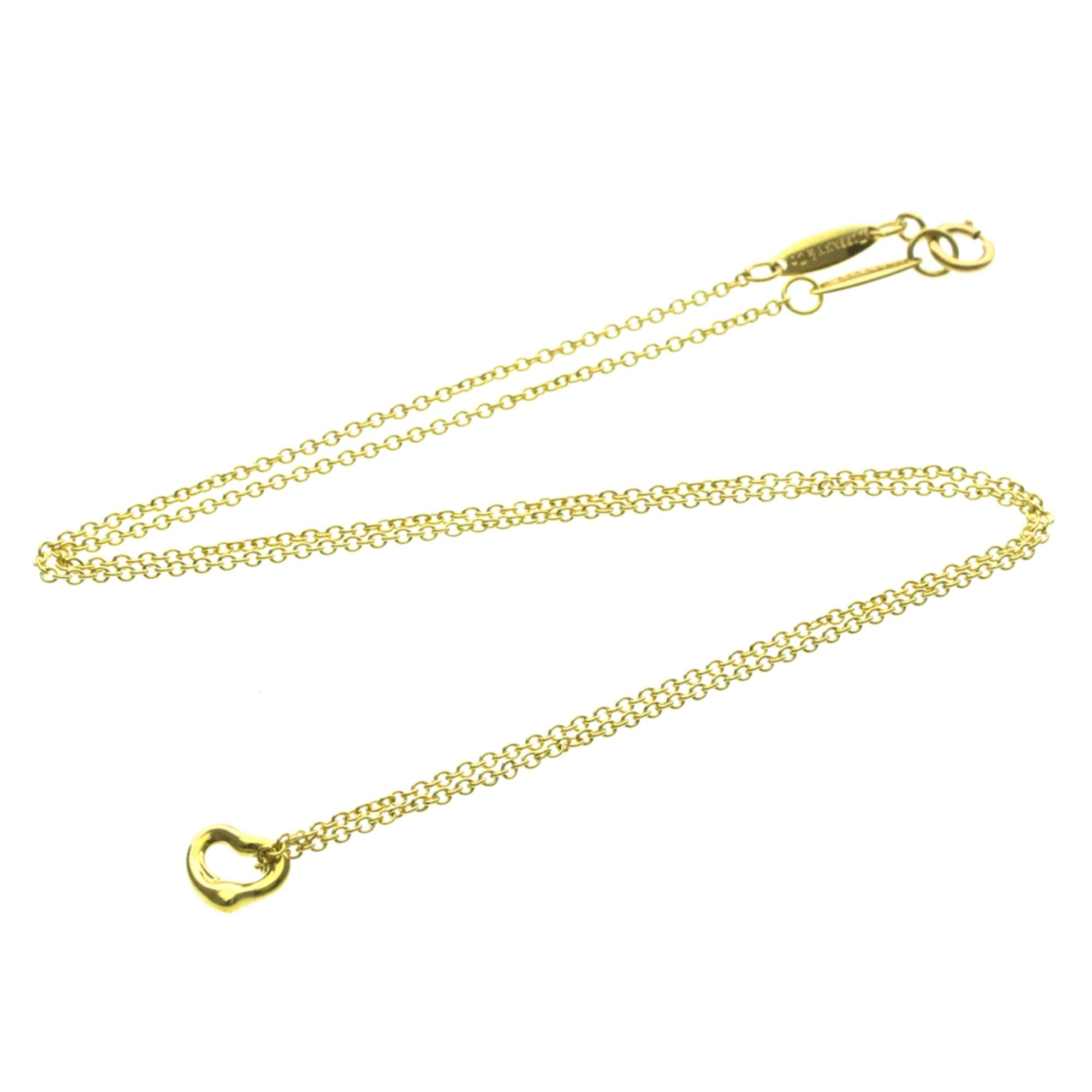 Tiffany & Co. Tiffany Open Heart Yellow Gold (18K) No Stone Men,Women Fashion Pendant Necklace (Gold) Size ONE SIZE - 14 Thumbnail