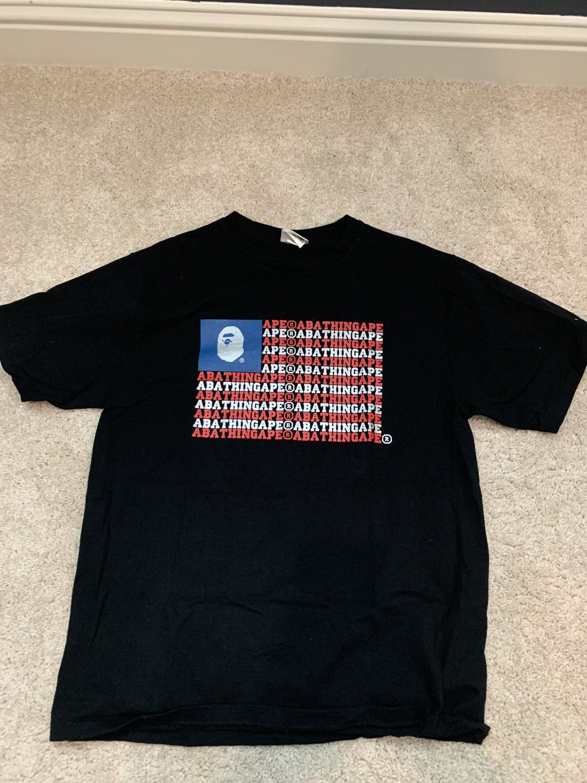 Bape Bape American Flag Tee a bathing ape tee shirt Grailed