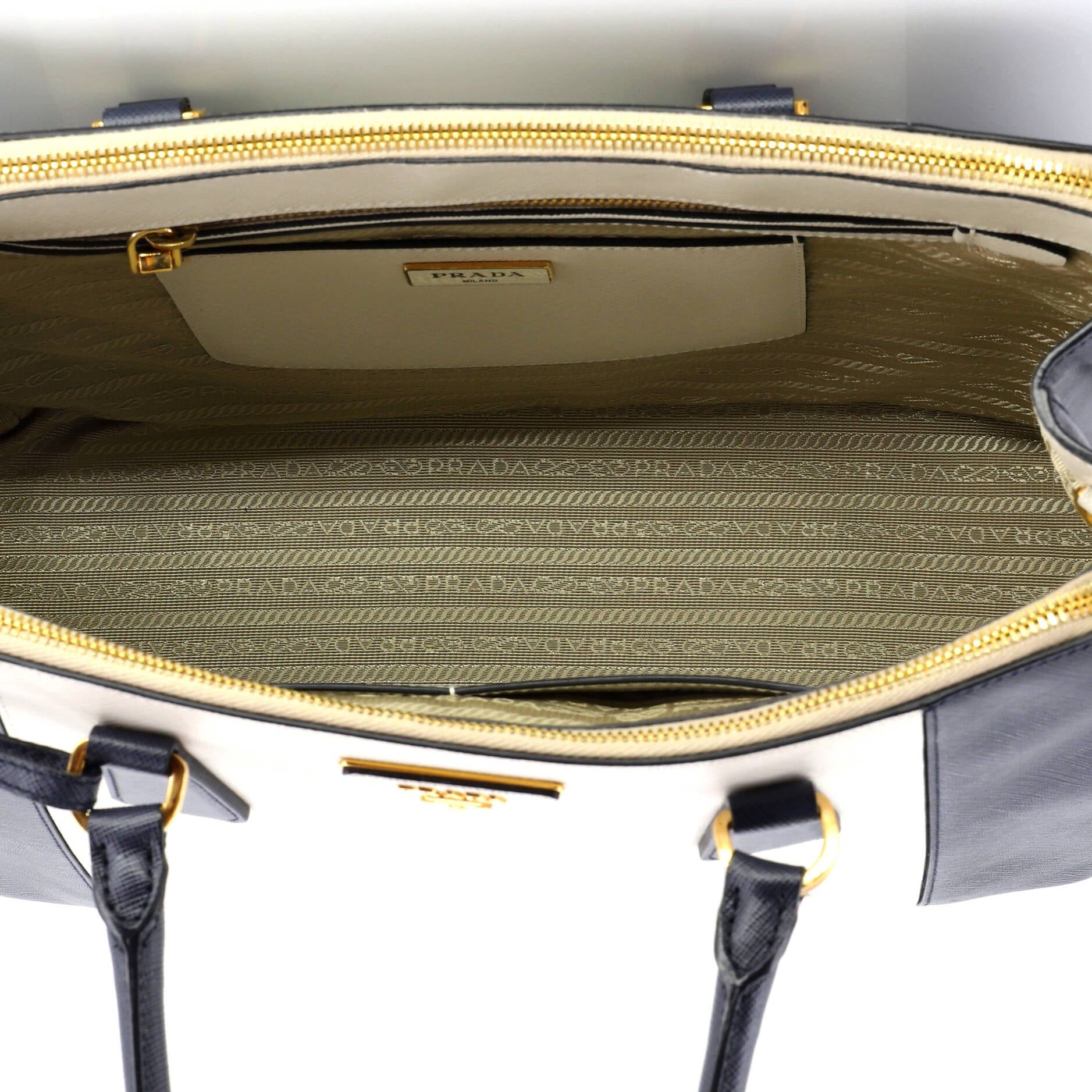 Prada Bicolor Double Zip Lux Tote Size ONE SIZE - 5 Thumbnail
