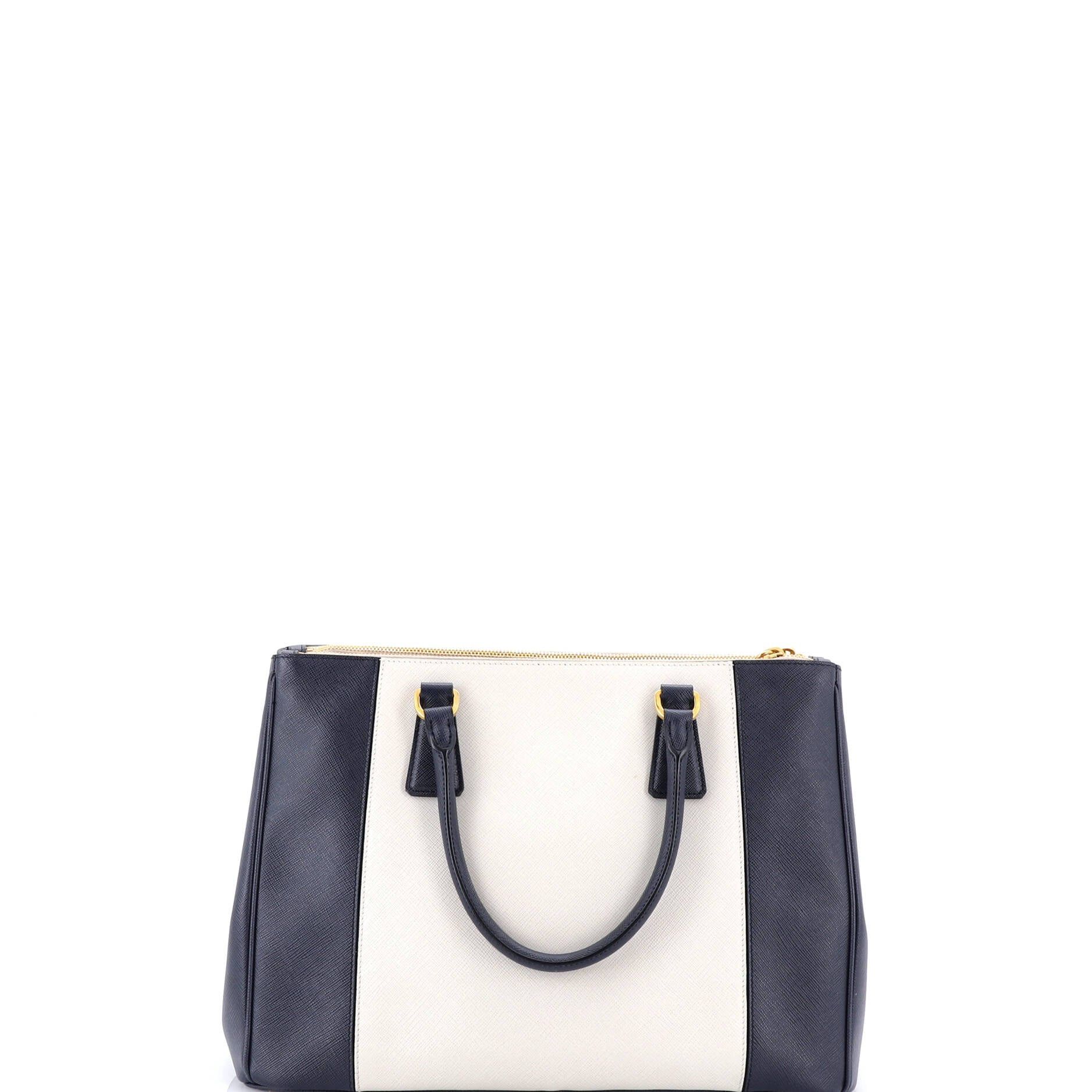 Prada Bicolor Double Zip Lux Tote Size ONE SIZE - 3 Thumbnail