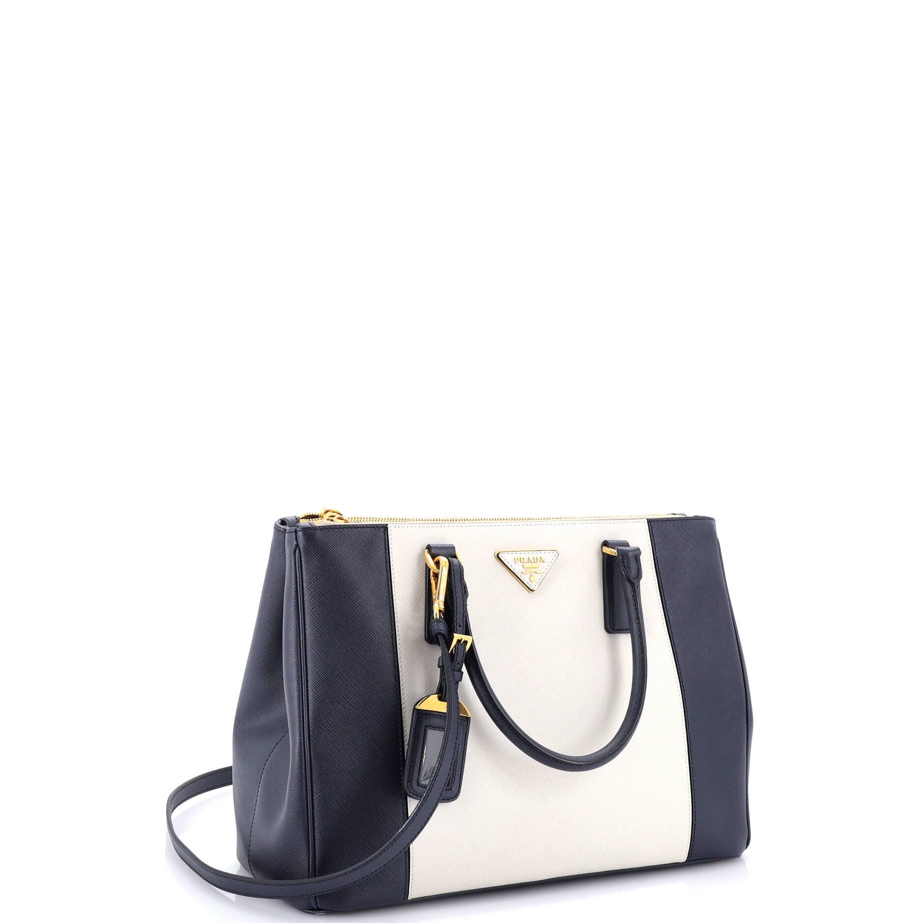 Prada Bicolor Double Zip Lux Tote Size ONE SIZE - 2 Thumbnail