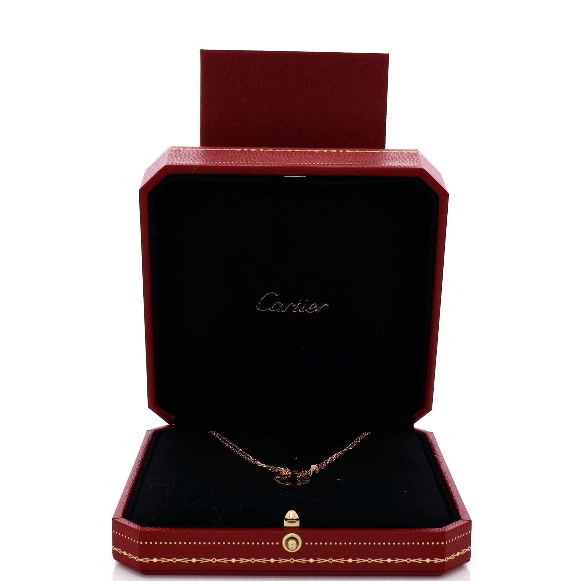Cartier 2 Diamonds Love Pendant Necklace Size ONE SIZE - 2 Thumbnail