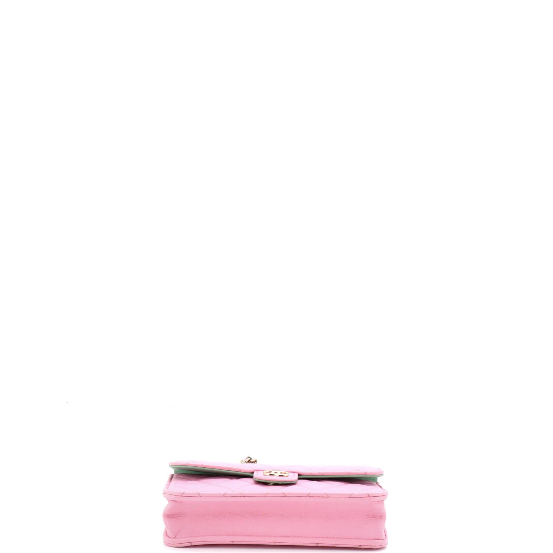Chanel Classic Top Handle Flap Phone Holder with Chain Size ONE SIZE - 4 Thumbnail