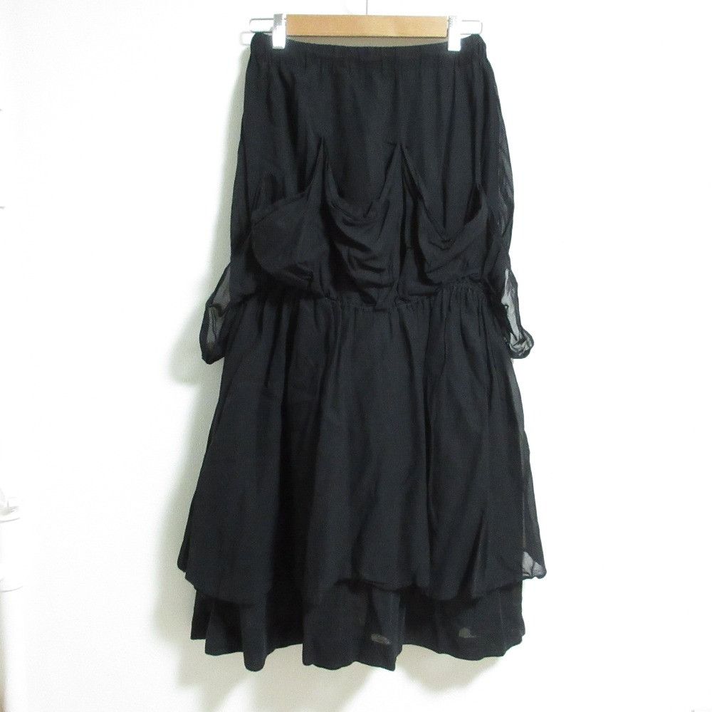 Other Other ENFOLD Sheer Cotton Drawstring Tiered Skirt Textile Skirts DUTY FREE for USA Size ONE SIZE - 2 Thumbnail