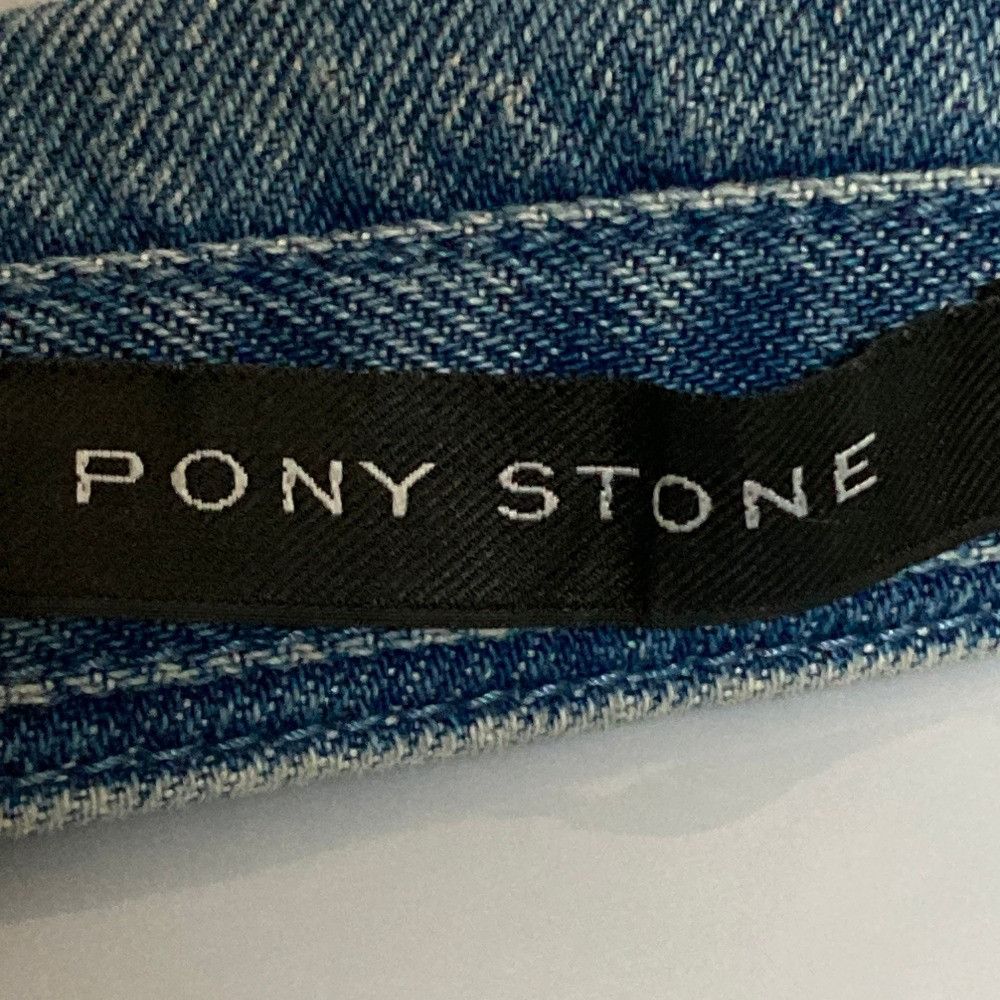 Other Other PONY STONE Metal Chain Backless Denim Jacket Textile Outerwear DUTY FREE for USA Size ONE SIZE - 7 Thumbnail