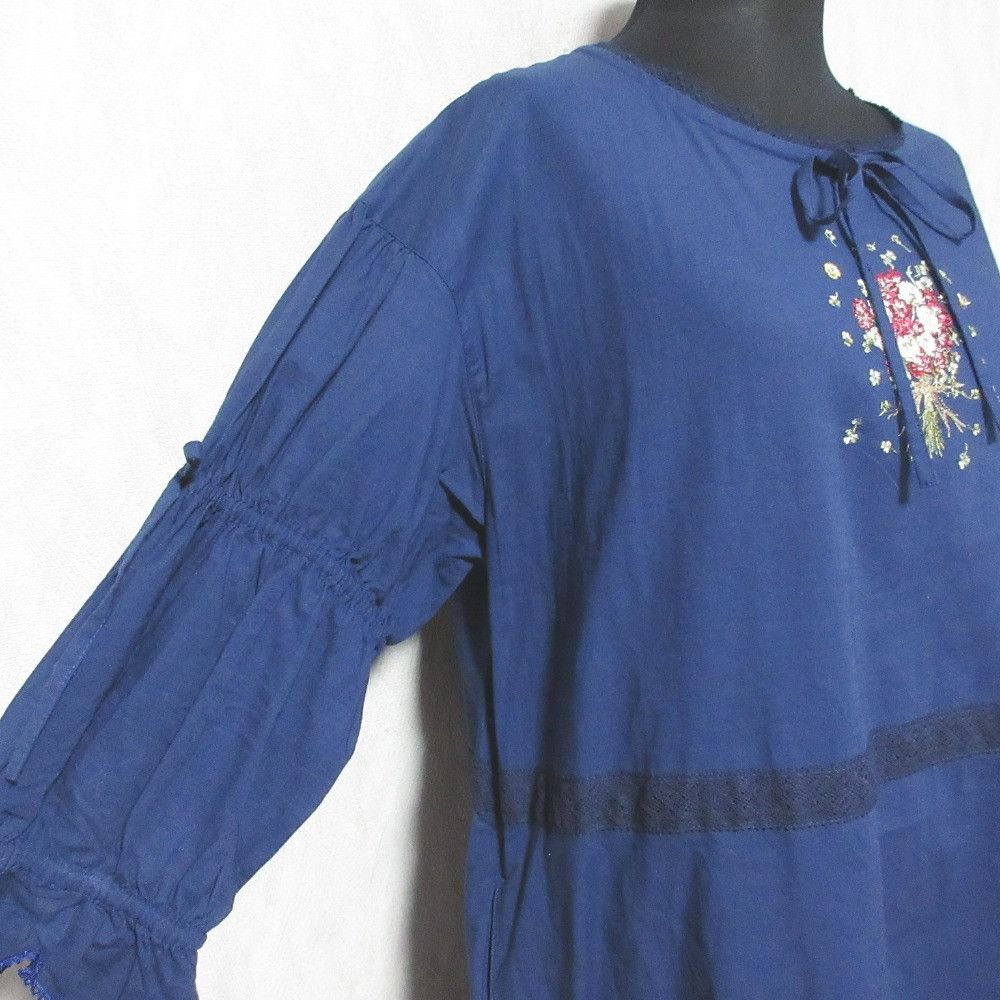Other Other PINK HOUSE Clover Embroidered Linen Cotton Tunic Textile Tops A2103FBY664 DUTY FREE for USA Size ONE SIZE - 4 Thumbnail