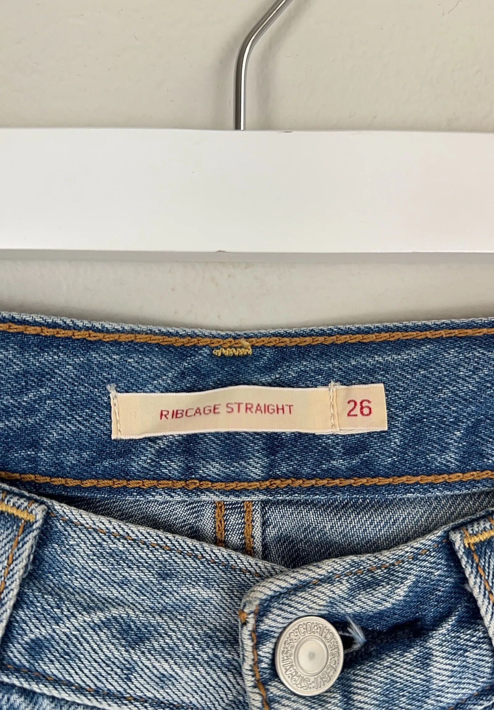 Levi's Levi's Ribcage Straight Jeans Size 26" / US 2 / IT 38 - 7 Thumbnail