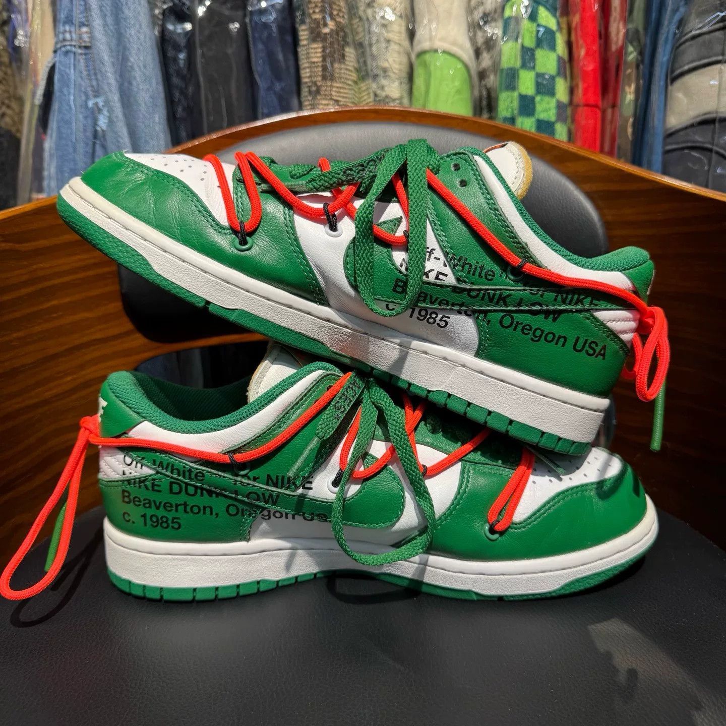 Off-White Off-White DUNK Green Lowtop Sneakers 40 Men Size US 7.5 / EU 40-41 - 7 Thumbnail