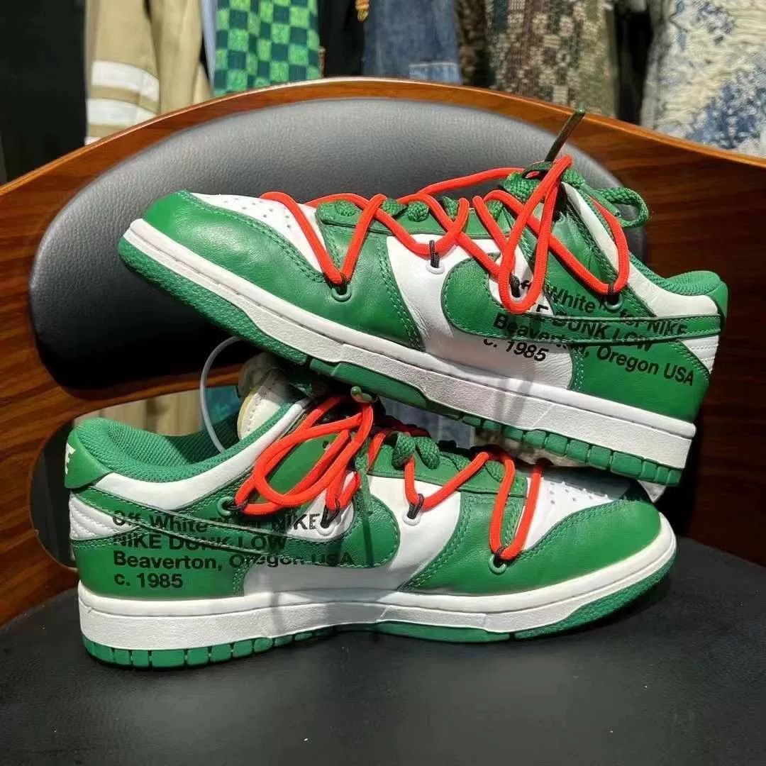 Off-White Off-White DUNK Green Lowtop Sneakers 37 Men Size US 5 / EU 37 - 7 Thumbnail