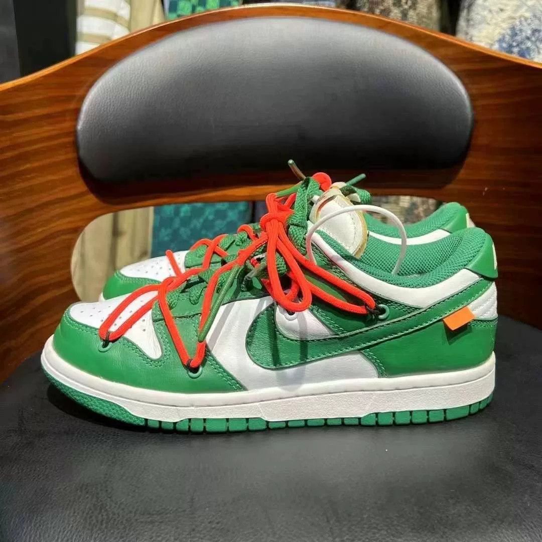 Off-White Off-White DUNK Green Lowtop Sneakers 37 Men Size US 5 / EU 37 - 2 Thumbnail