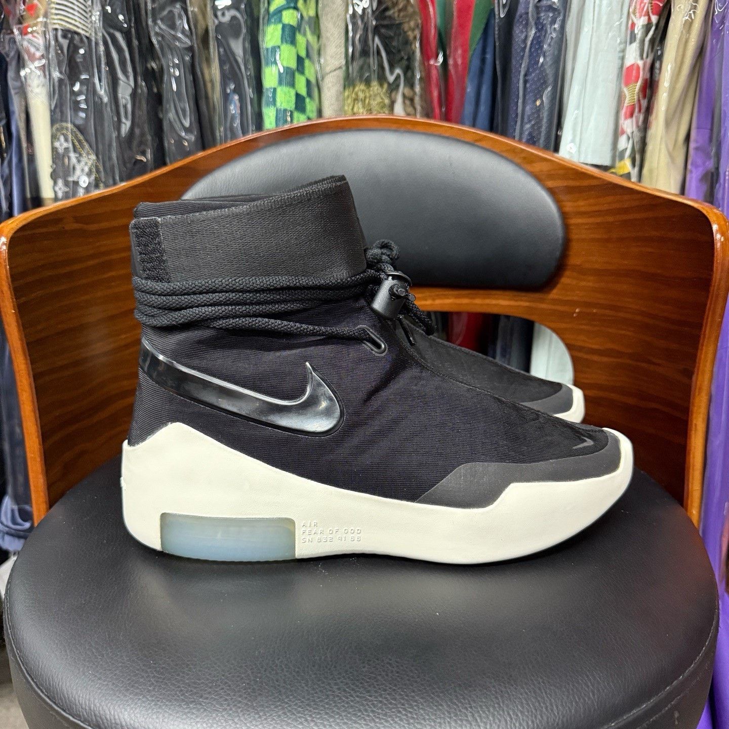 Fear of God Fear of God Retro Black Hitop Sneakers 40 Men Size US 7.5 / EU 40-41 - 4 Thumbnail