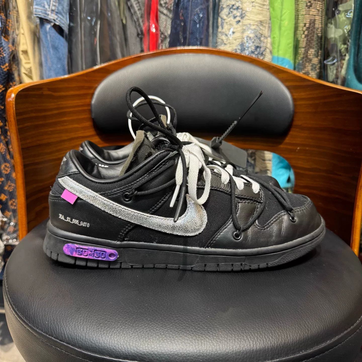 Off-White Off-White DUNK Silver Lowtop Sneakers 43 Men Size US 10 / EU 43 - 4 Thumbnail