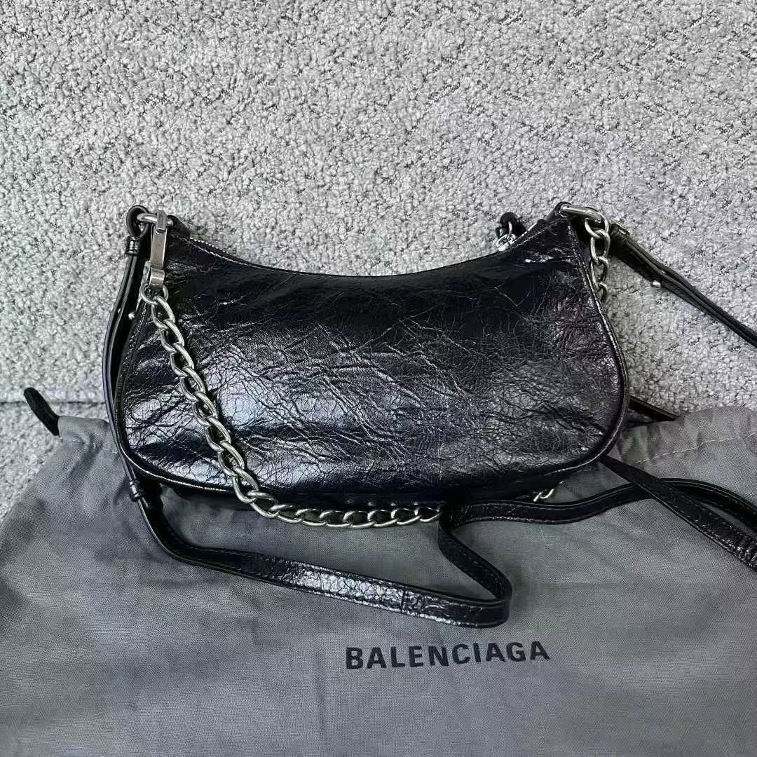 Balenciaga Balenciaga Black Shoulder Bag Women Size ONE SIZE - 6 Thumbnail