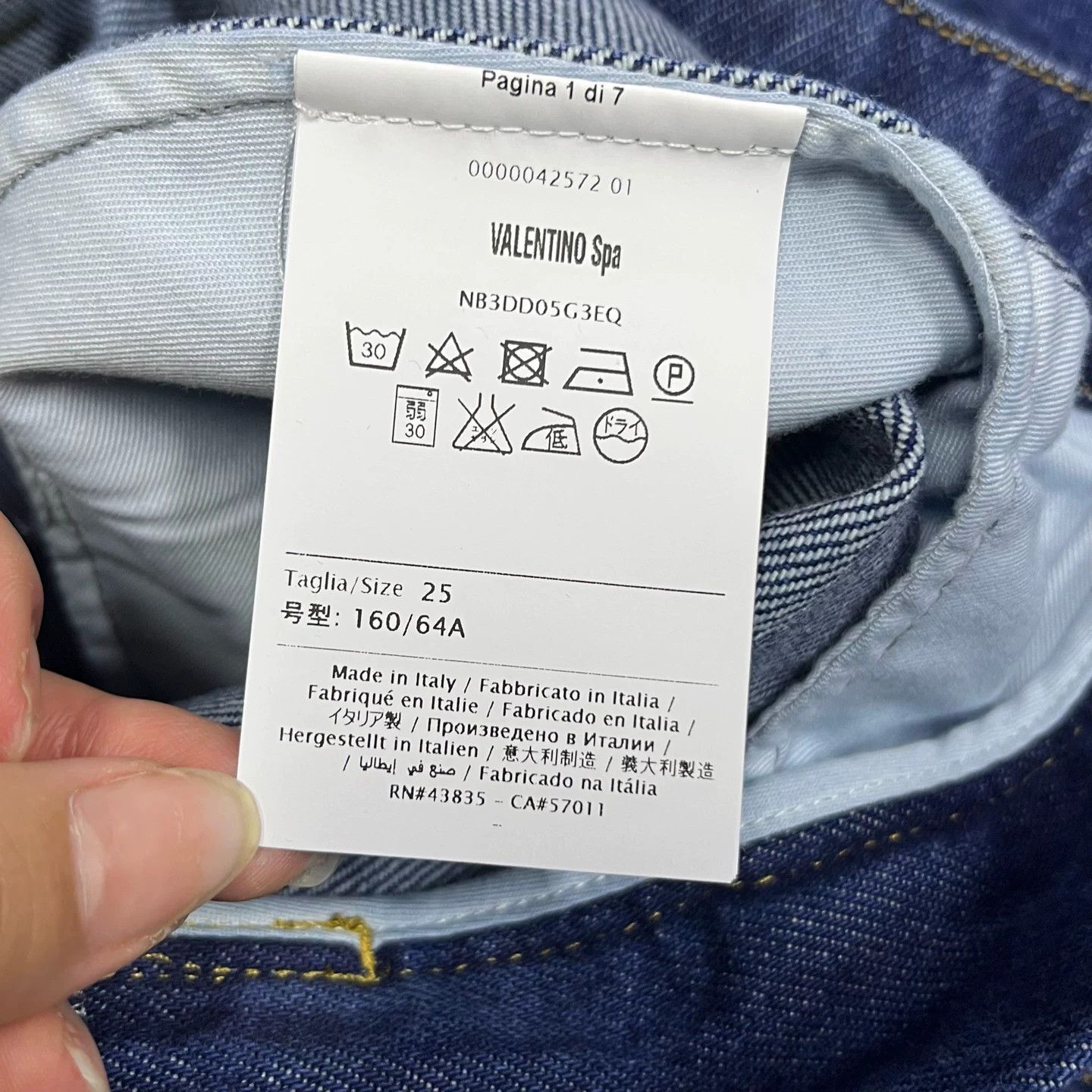 Valentino Valentino Denim Blue Jacket 25 Women Size XS / US 0-2 / IT 36-38 - 5 Thumbnail
