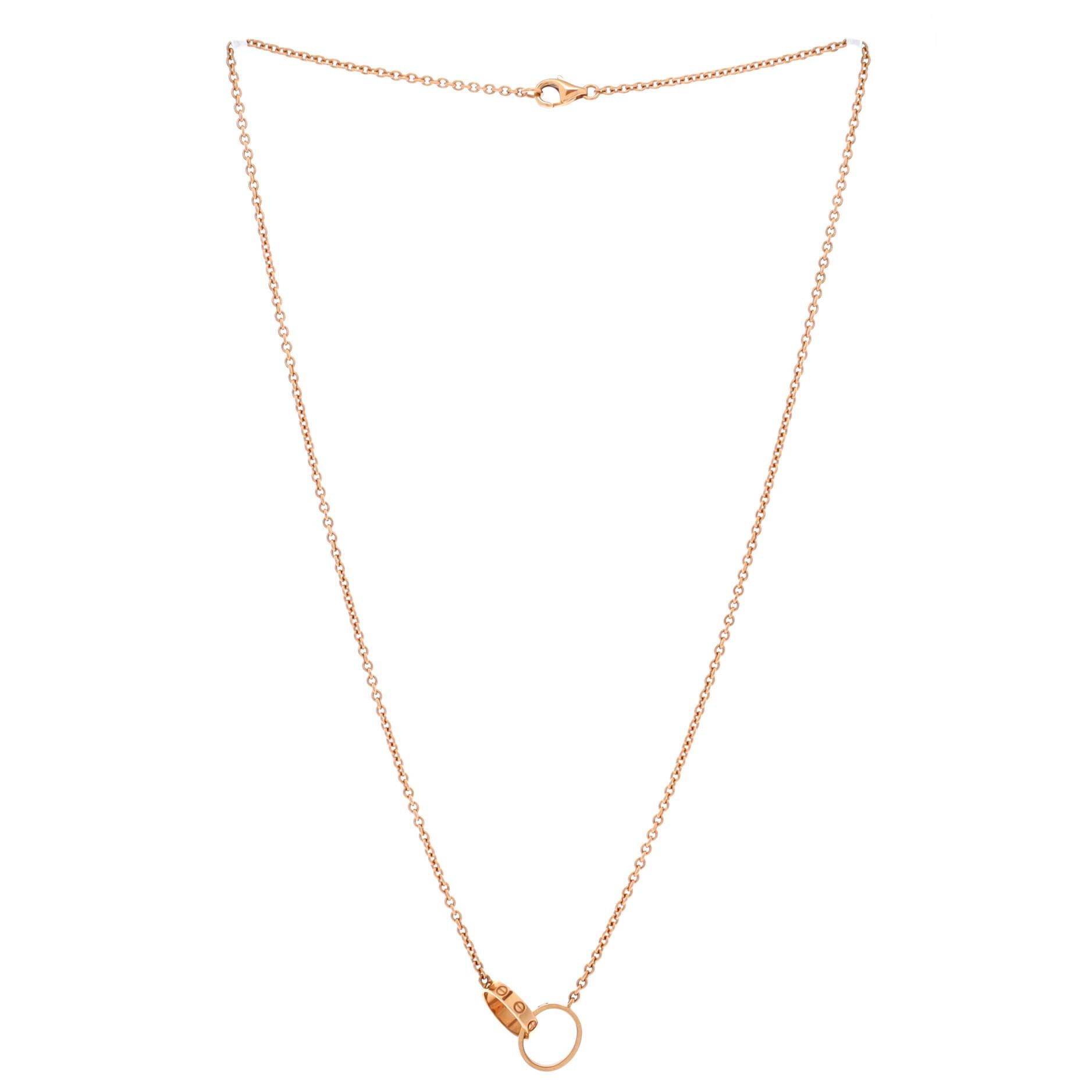 Cartier Love Interlocking Necklace Size ONE SIZE - 3 Thumbnail