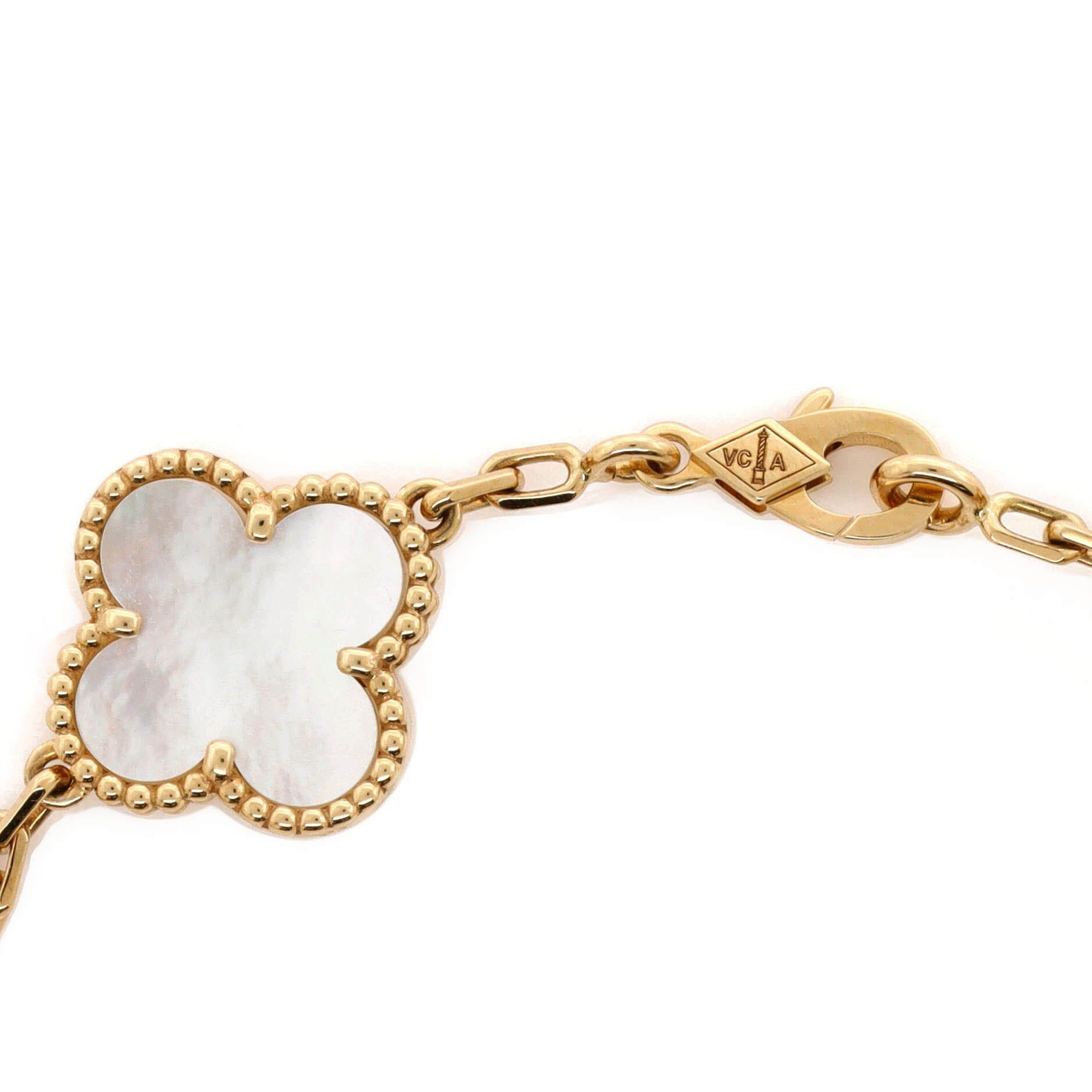 Van Cleef & Arpels Vintage Alhambra 5 Motifs Bracelet Size ONE SIZE - 3 Thumbnail