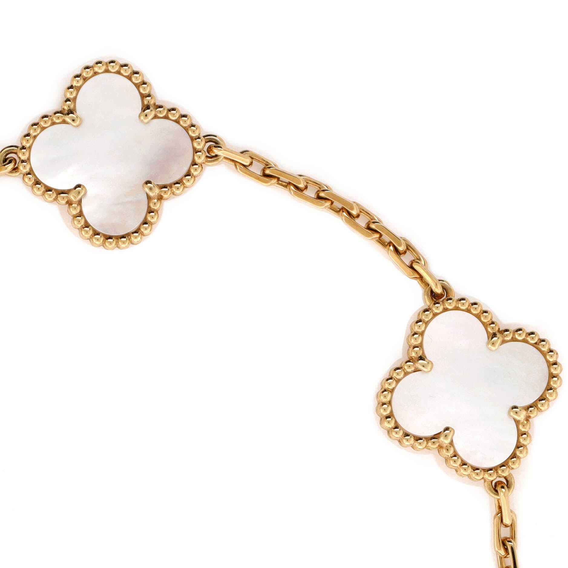 Van Cleef & Arpels Vintage Alhambra 5 Motifs Bracelet Size ONE SIZE - 4 Thumbnail