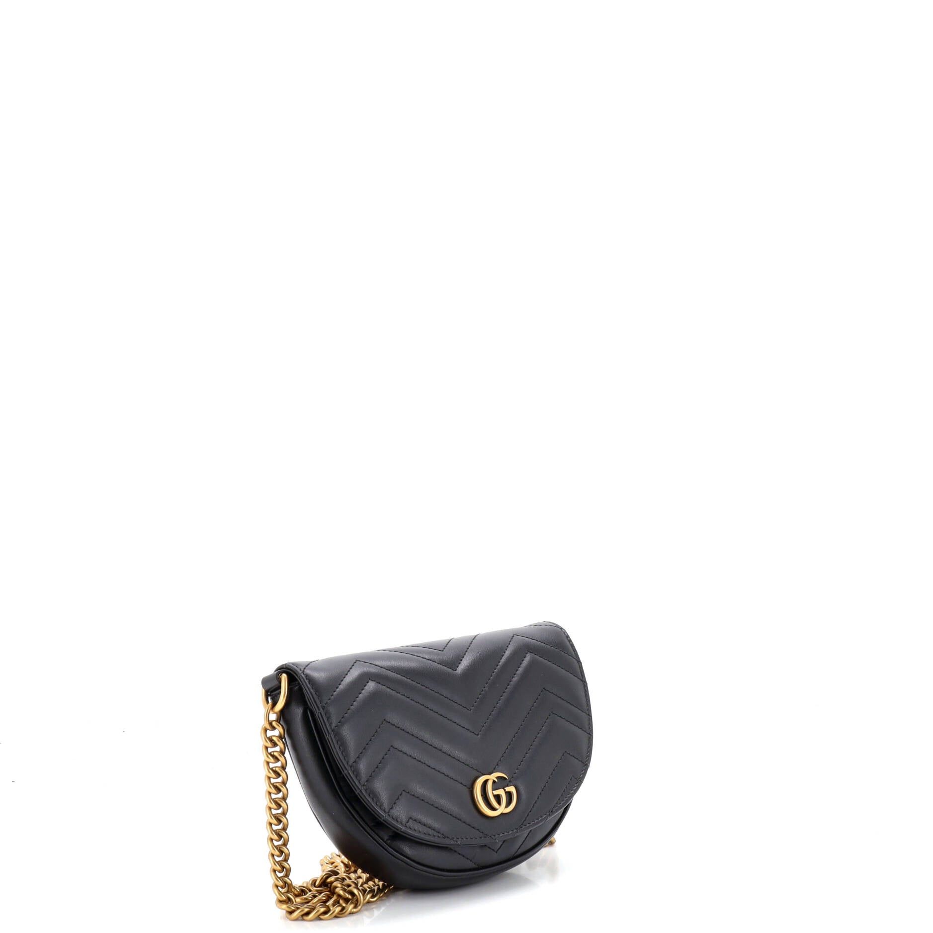 Gucci GG Marmont Half Moon Flap Crossbody Bag Size ONE SIZE - 2 Thumbnail
