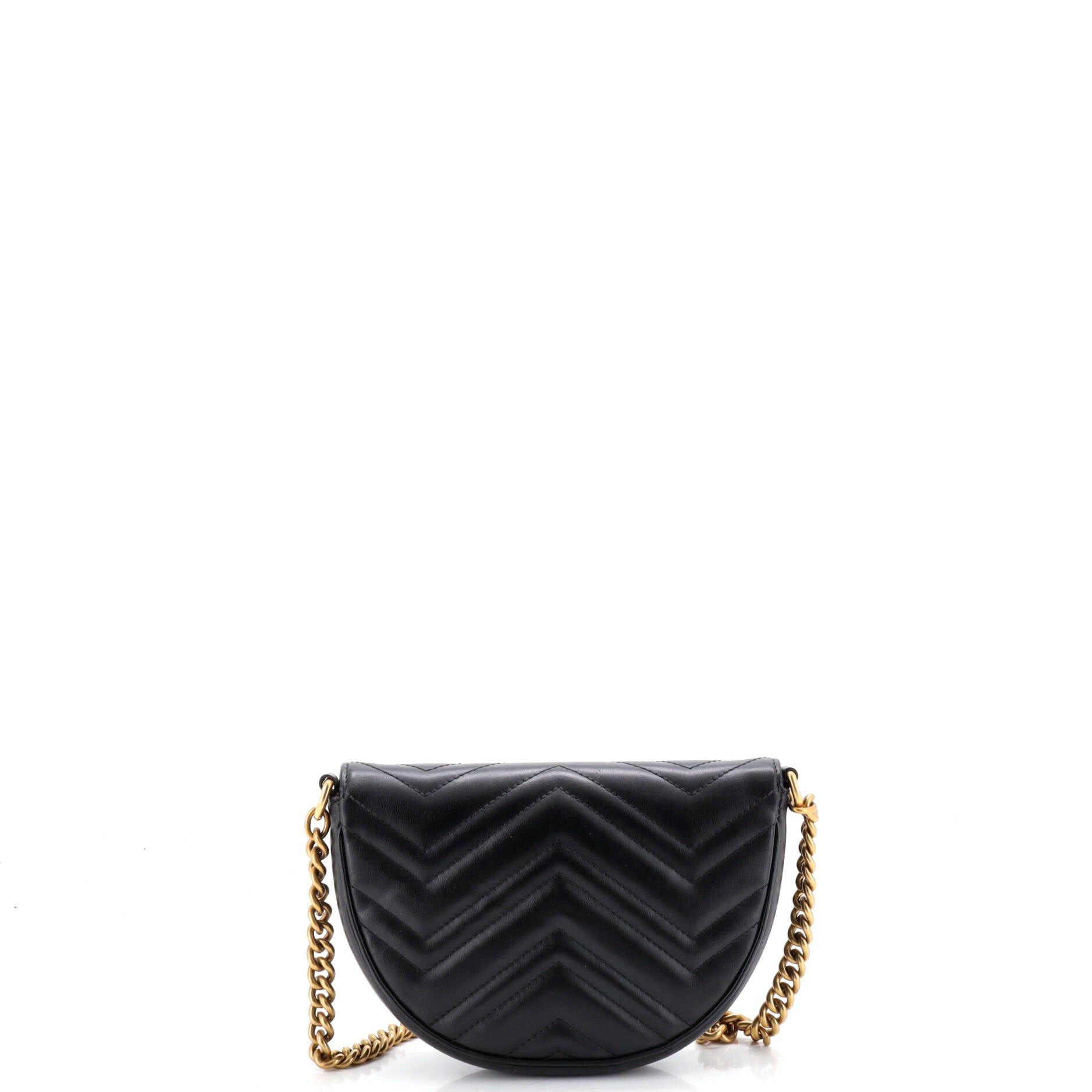 Gucci GG Marmont Half Moon Flap Crossbody Bag Size ONE SIZE - 3 Thumbnail