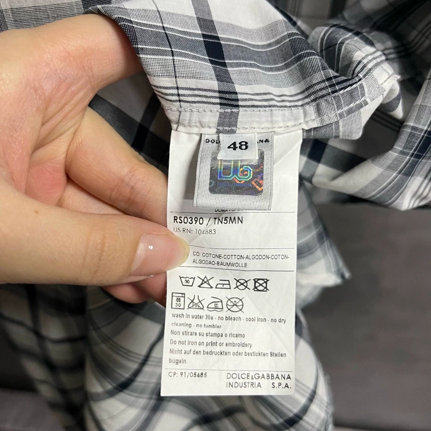Dolce & Gabbana Dolce & Gabbana Casual Plaid White T-Shirt 48 Women Size XL / US 12-14 / IT 48-50 - 3 Thumbnail