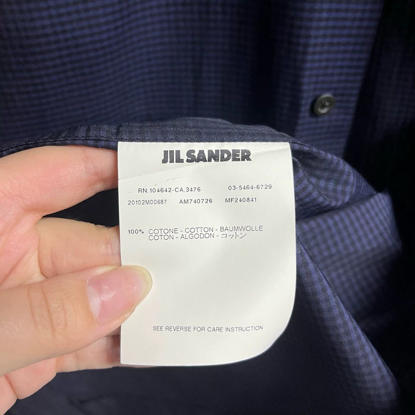 Jil Sander Jil Sander Plaid Blue Hoodie 39 Men Size US M / EU 48-50 / 2 - 2 Thumbnail