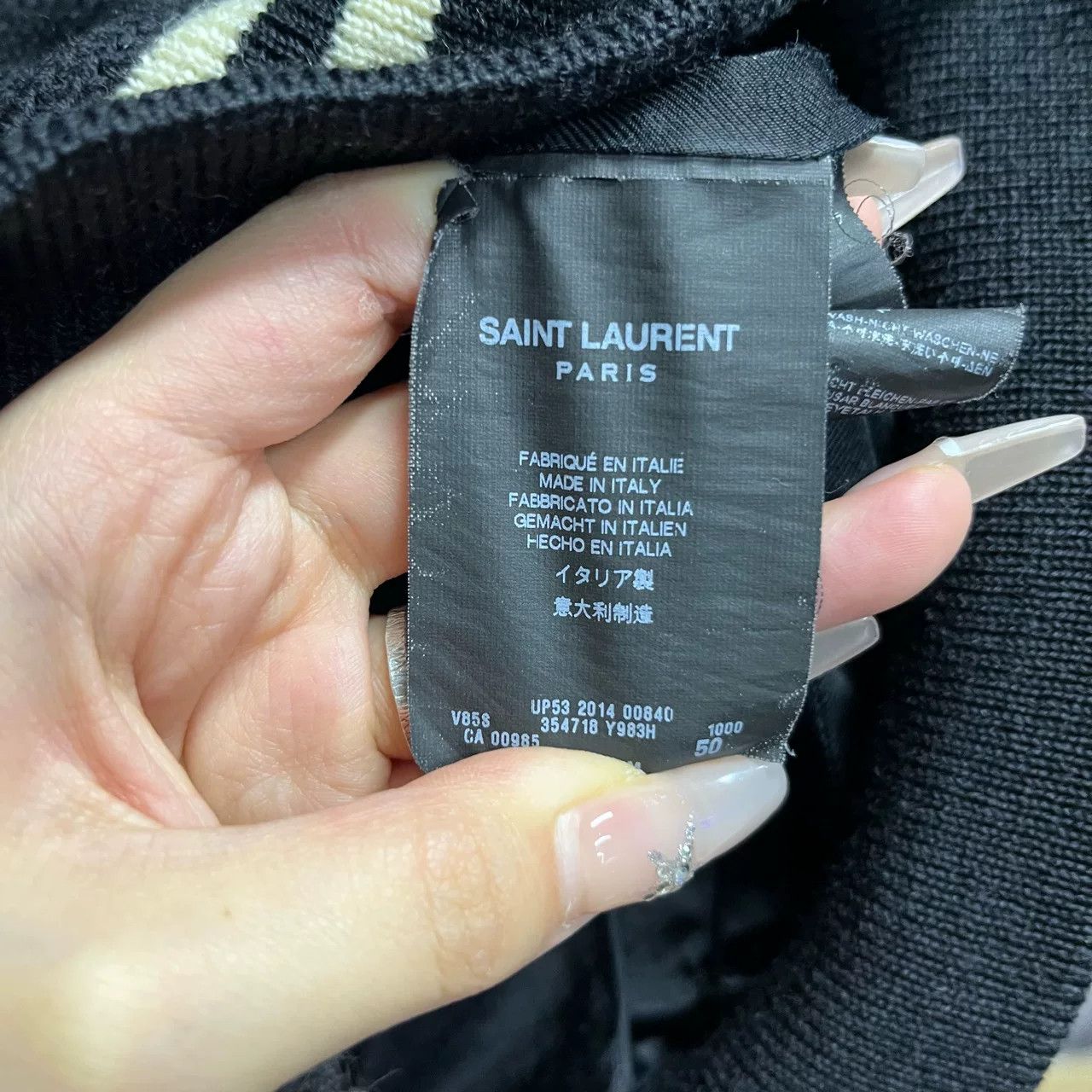 Saint Laurent Paris Saint Laurent Paris Casual Striped Black T-Shirt 50 Women Size XL / US 12-14 / IT 48-50 - 4 Thumbnail