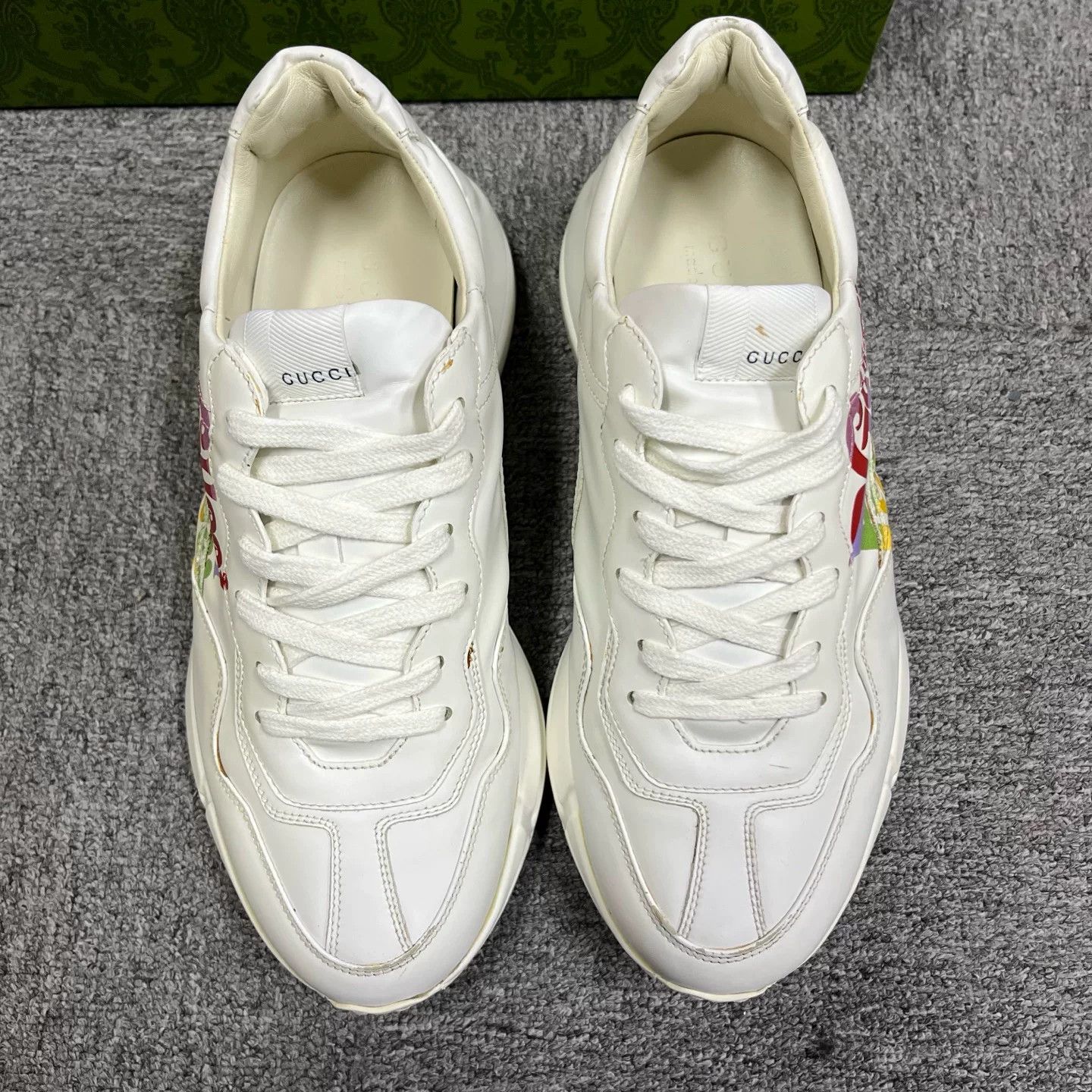 Gucci Gucci Printed Graphic White Lowtop Sneakers 8 Women Size US 8 / IT 38 - 3 Thumbnail