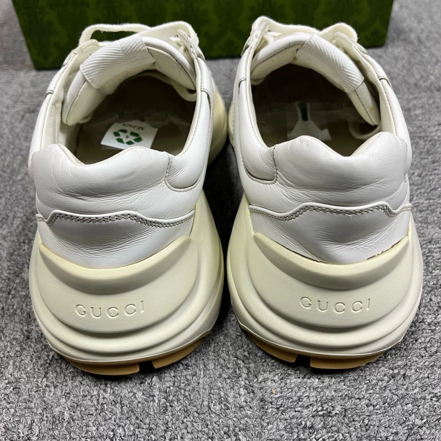 Gucci Gucci Leather White Lowtop Sneakers 7.5 Women Size US 7.5 / IT 37.5 - 4 Thumbnail