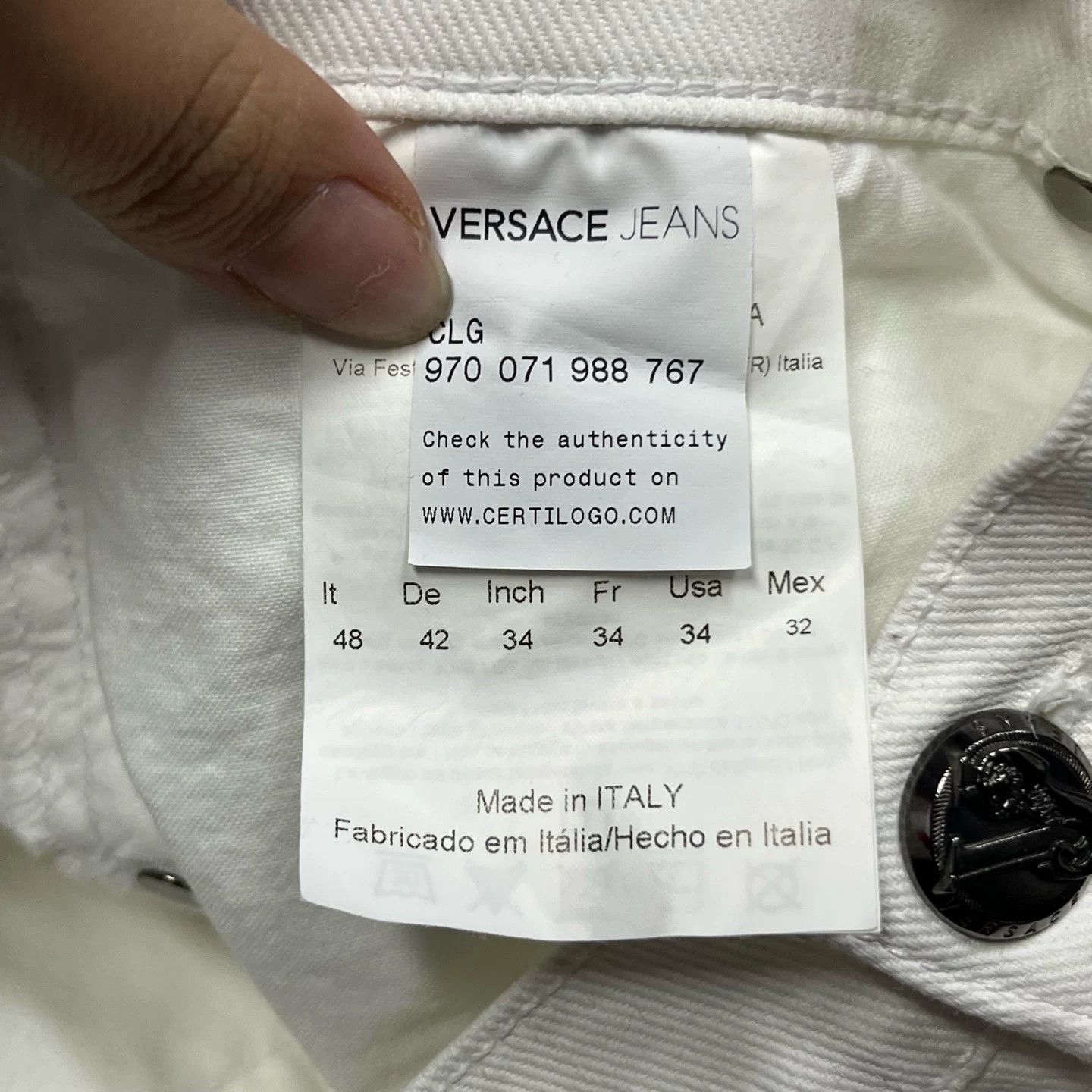 Versace Versace Casual Embroidered White Jacket 44 Women Size L / US 10 / IT 46 - 4 Thumbnail