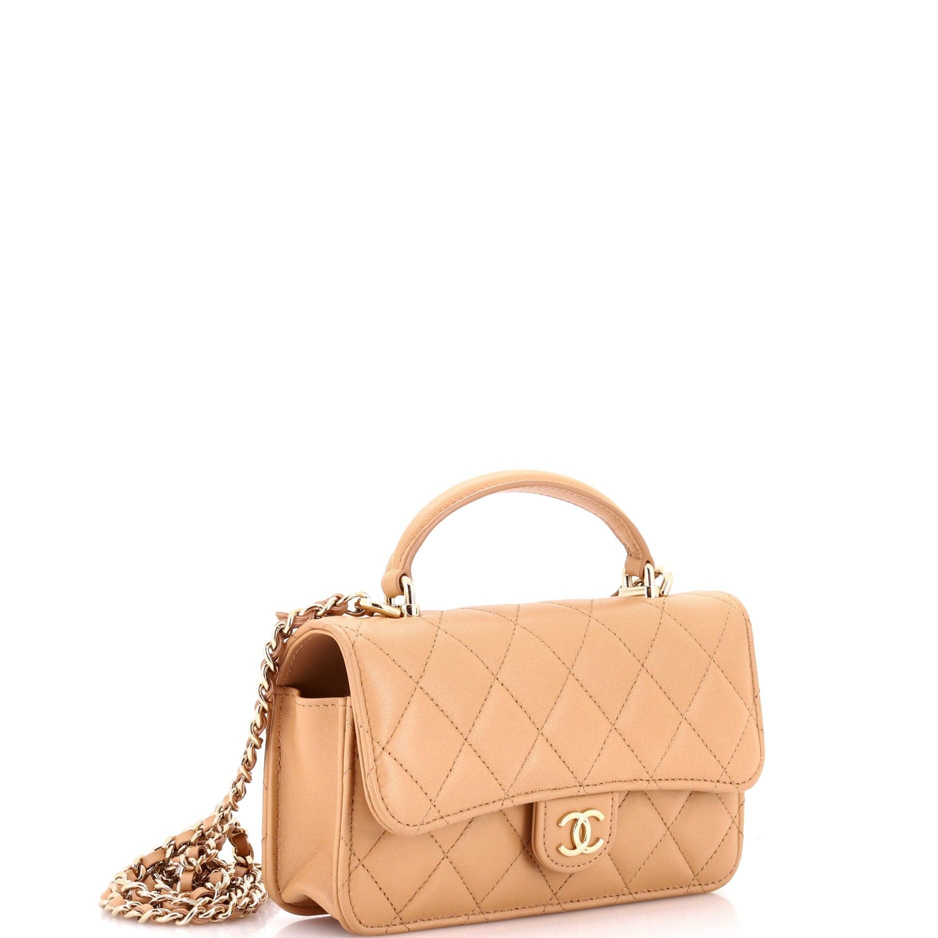 Chanel Classic Top Handle Flap Phone Holder with Chain Size ONE SIZE - 2 Thumbnail