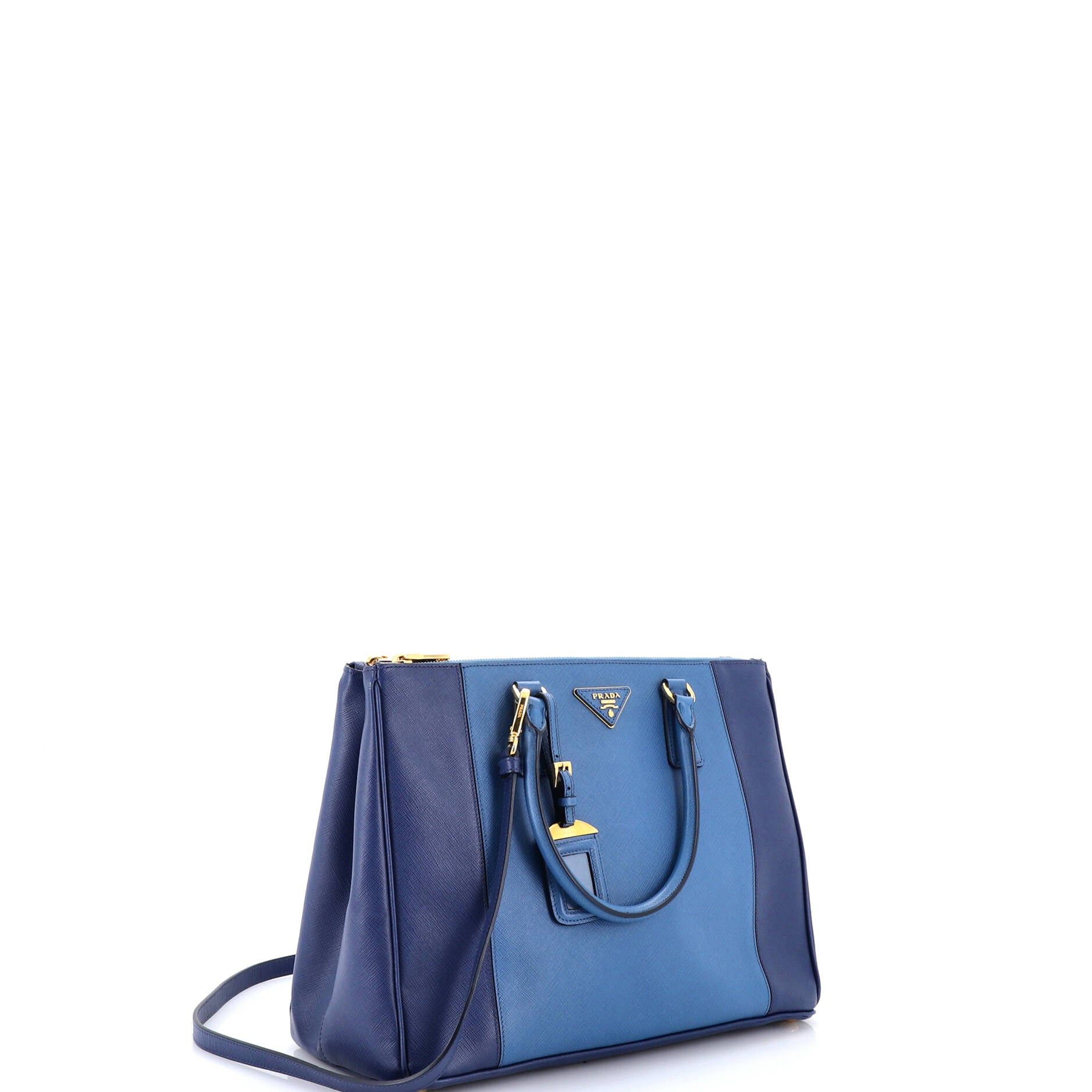 Prada Bicolor Double Zip Lux Tote Size ONE SIZE - 2 Thumbnail