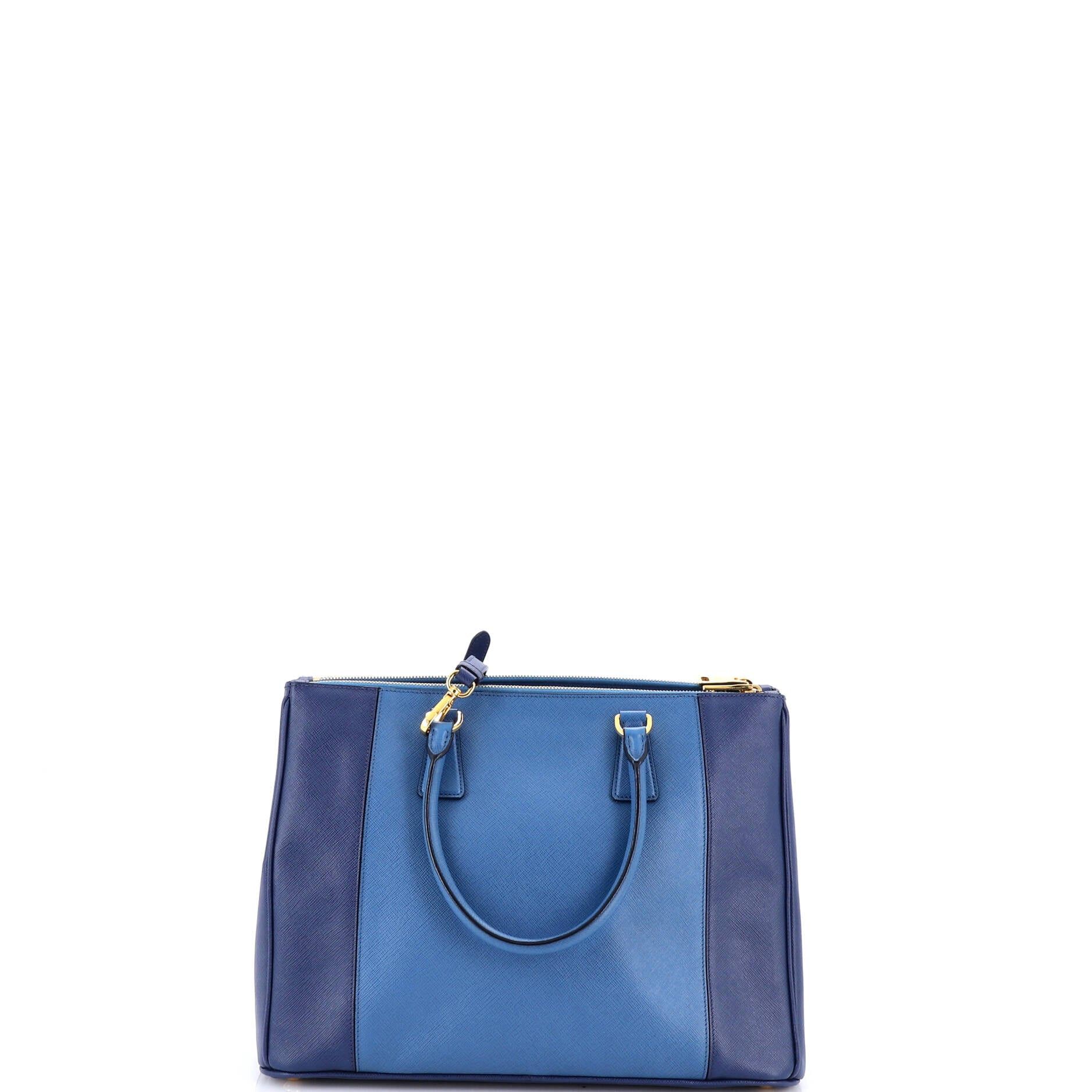 Prada Bicolor Double Zip Lux Tote Size ONE SIZE - 3 Thumbnail