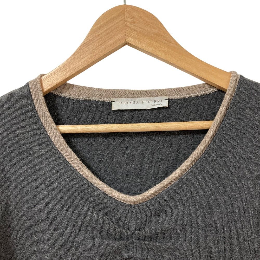 Other Other FABIANA FILIPPI V Neck Knit Top Textile Tops DUTY FREE for USA Size ONE SIZE - 3 Thumbnail
