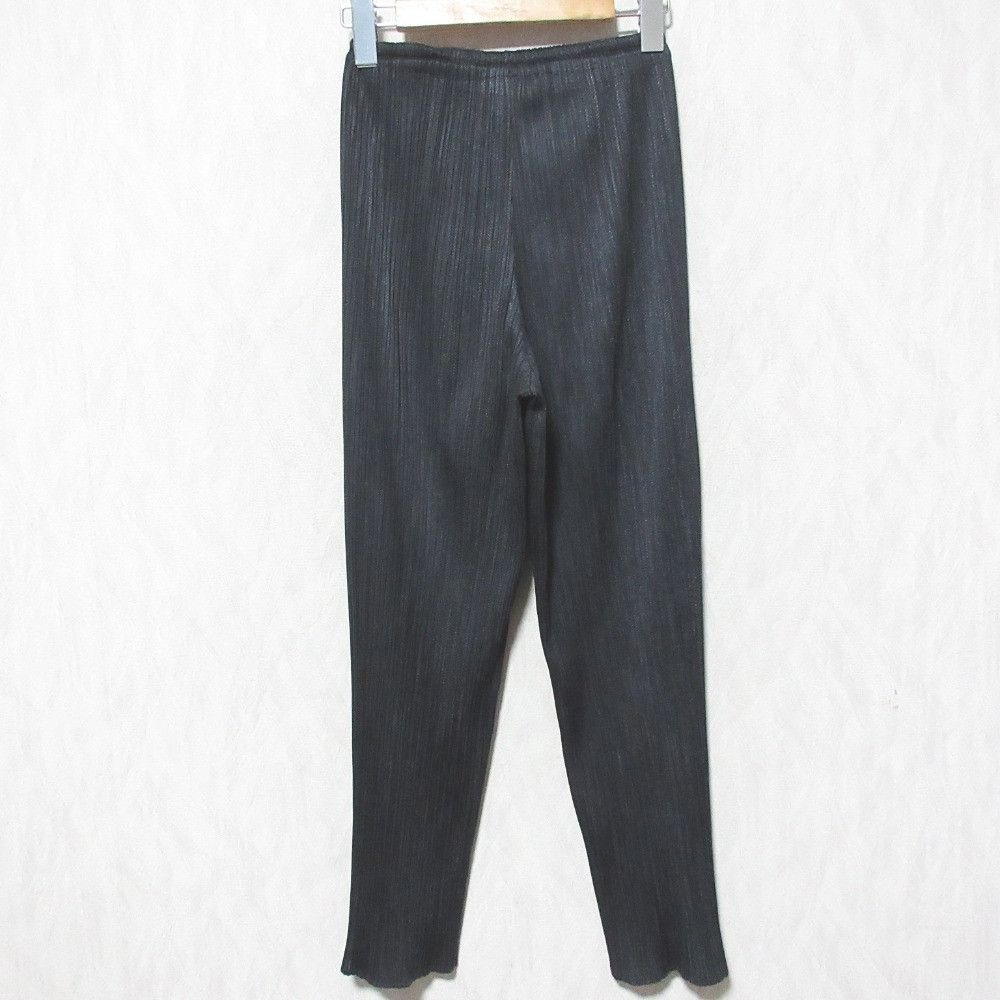 Issey Miyake Issey Miyake Pleats Please Issey Miyake Denim Print Pleated Pants Textile Pants PP04-JF243 DUTY FREE for USA Size ONE SIZE - 2 Thumbnail