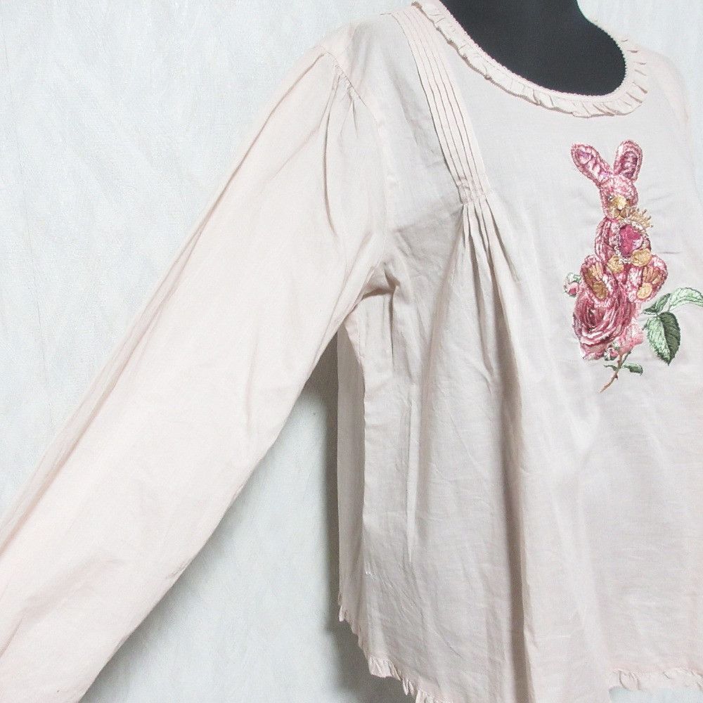 Other Other PINK HOUSE Embroidered Pullover Blouse Textile Tops A2121FB204 DUTY FREE for USA Size ONE SIZE - 5 Thumbnail