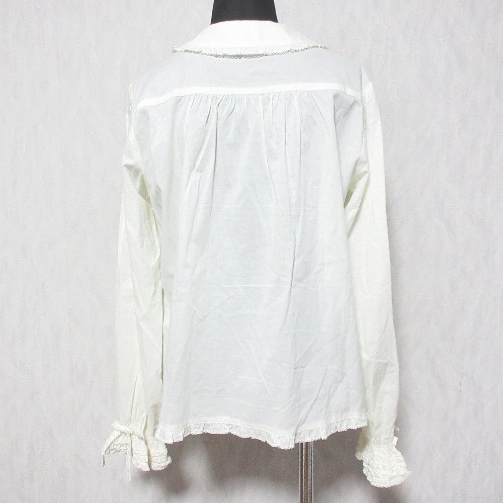 Other Other PINK HOUSE Flower Embroidered Pleated Shirt Textile Tops A2103FB366 DUTY FREE for USA Size ONE SIZE - 2 Thumbnail