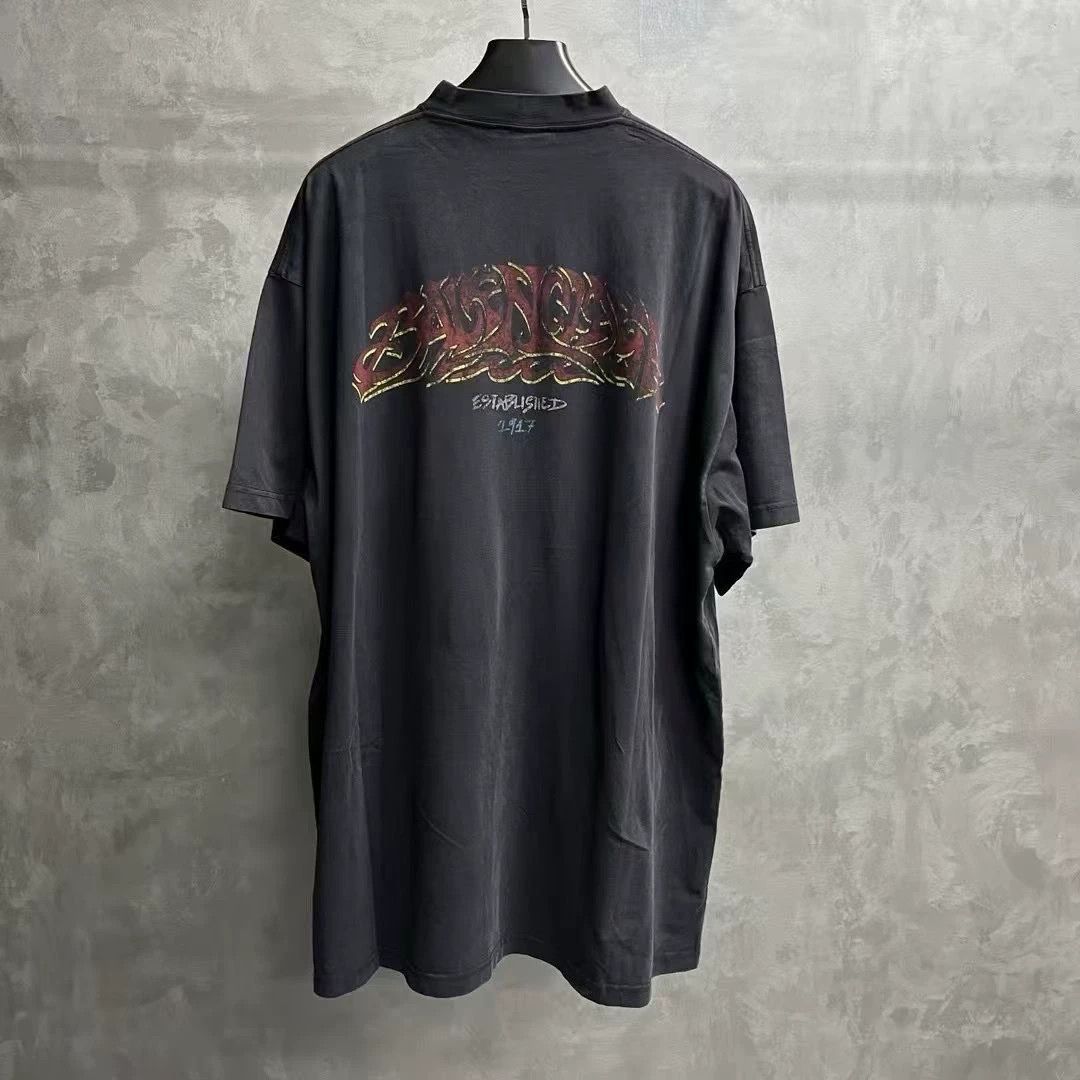 Balenciaga Balenciaga Printed Graphic Black Hoodie Men Size US M / EU 48-50 / 2 - 2 Thumbnail