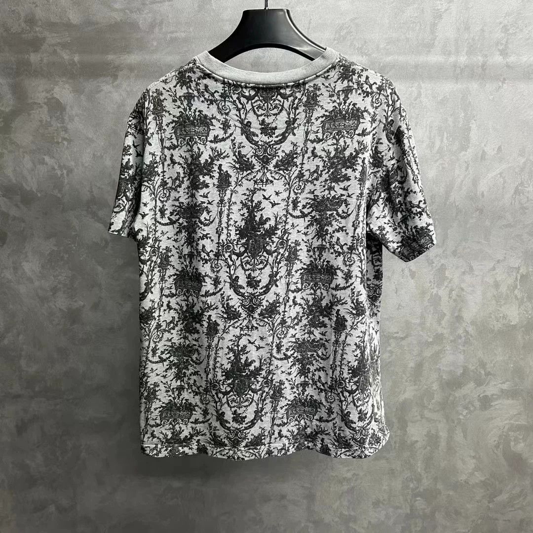 Dior Dior Retro Printed Gray T-Shirt M Men Size US M / EU 48-50 / 2 - 2 Thumbnail
