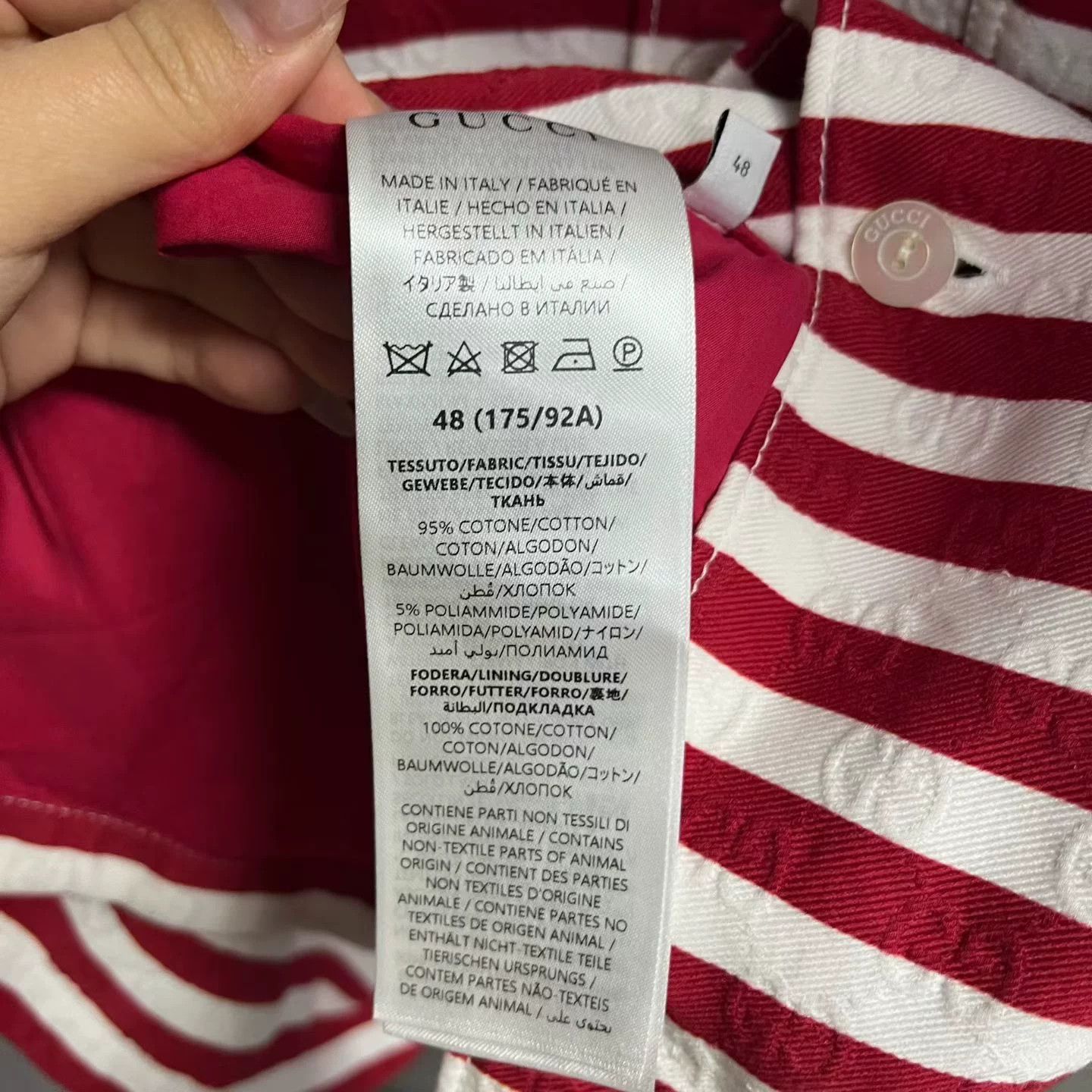 Gucci Gucci Cotton Striped Red T-Shirt 48 Women Size XL / US 12-14 / IT 48-50 - 3 Thumbnail
