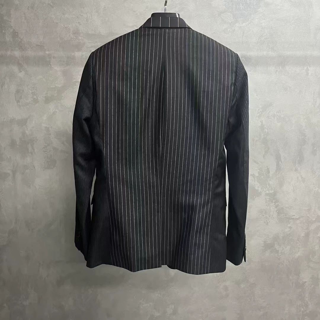 Dior Dior Printed Striped Black Suit 44 Men Size 40R - 5 Thumbnail