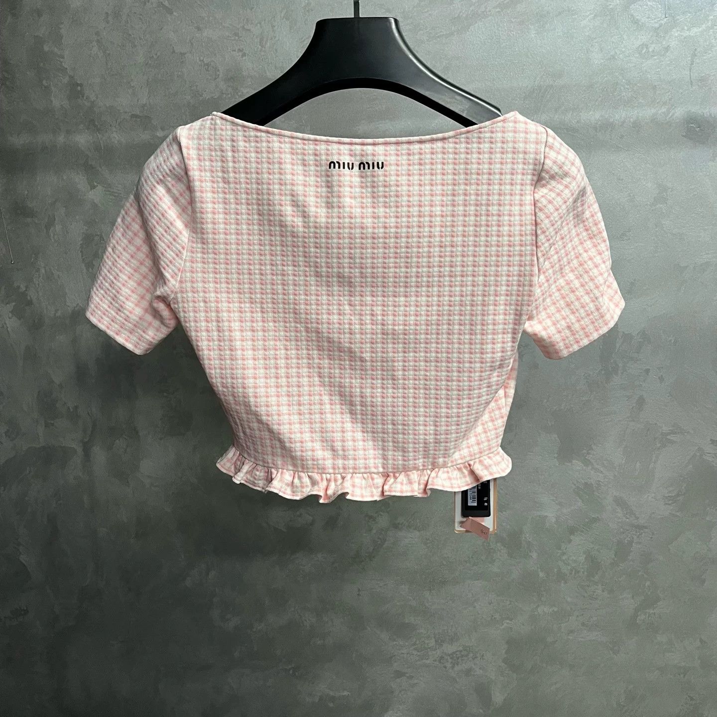 Miu Miu Miu Miu Plaid Cropped Pink Dress 36 Women Size S / US 4 / IT 40 - 5 Thumbnail