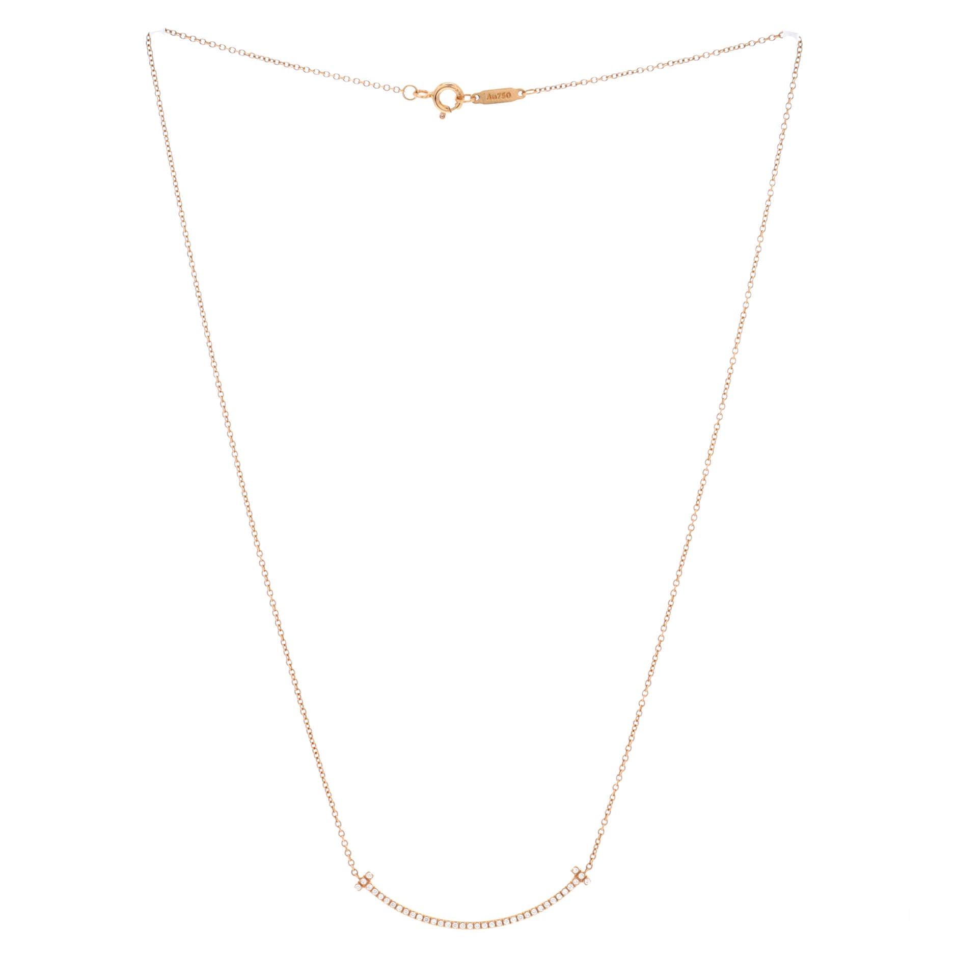 Tiffany & Co. T Smile Pendant Necklace Size ONE SIZE - 2 Thumbnail