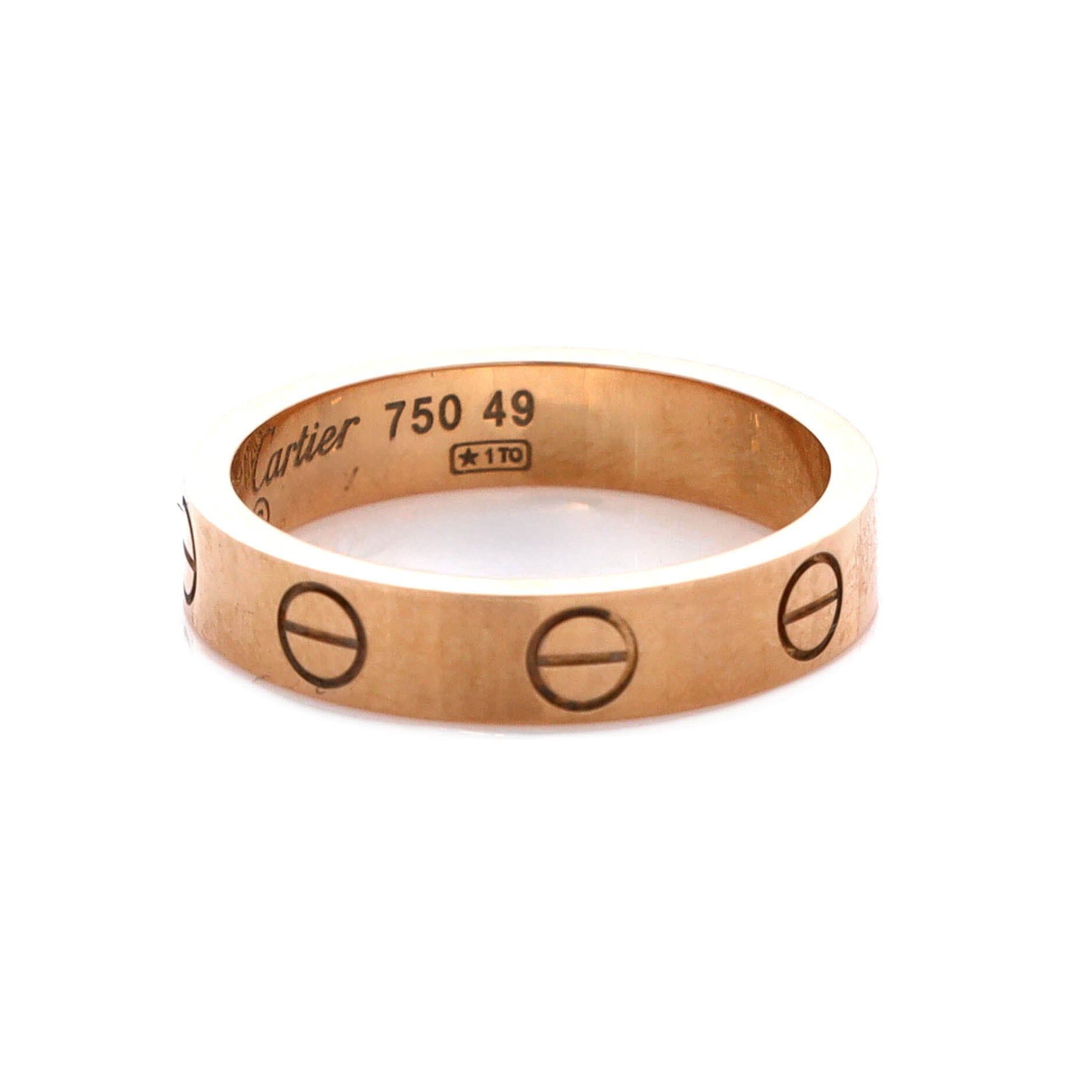Cartier Love Wedding Band Ring Size ONE SIZE - 3 Thumbnail