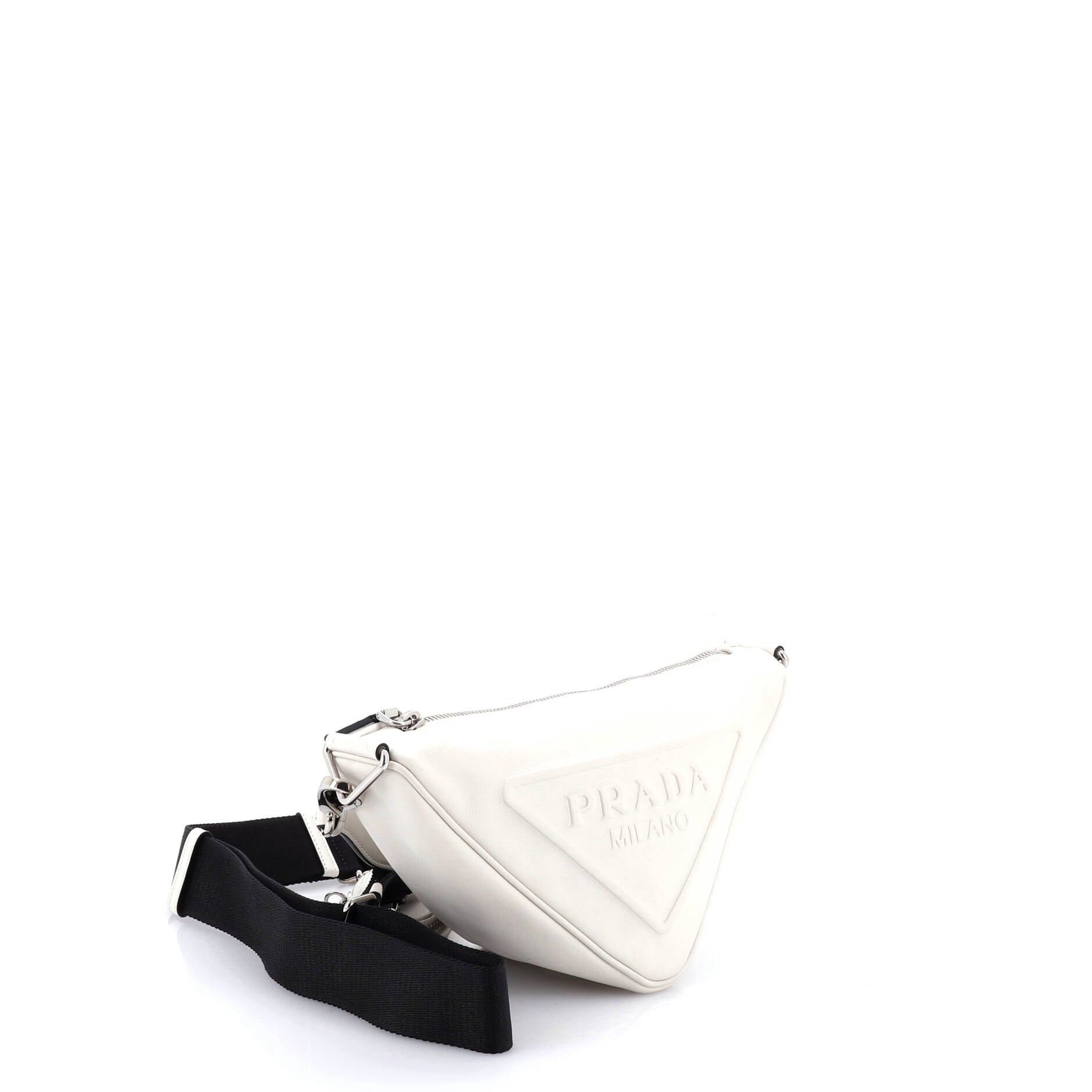 Prada Triangle Logo Zip Crossbody Bag Size ONE SIZE - 2 Thumbnail
