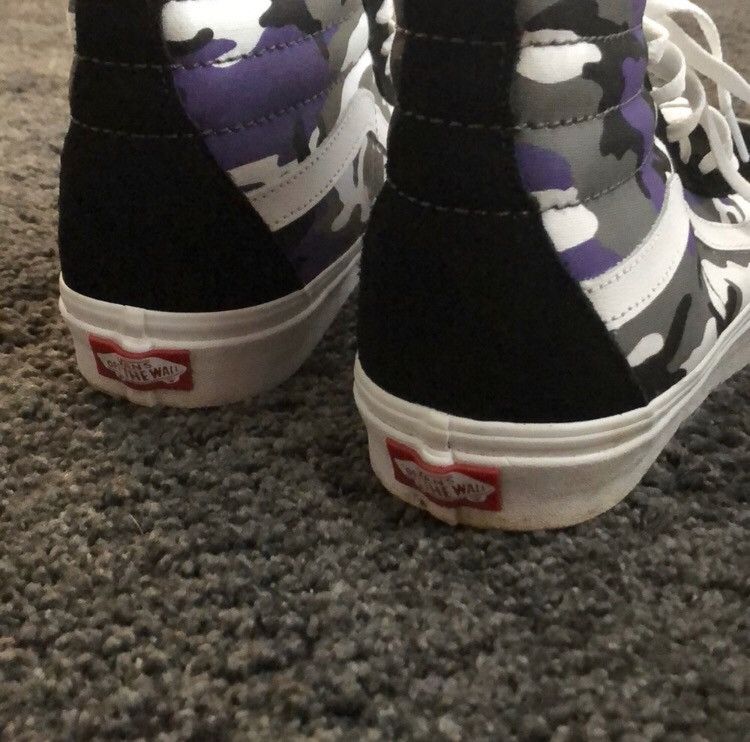 Vans Purple Camo Vans sk8 Hi Grailed