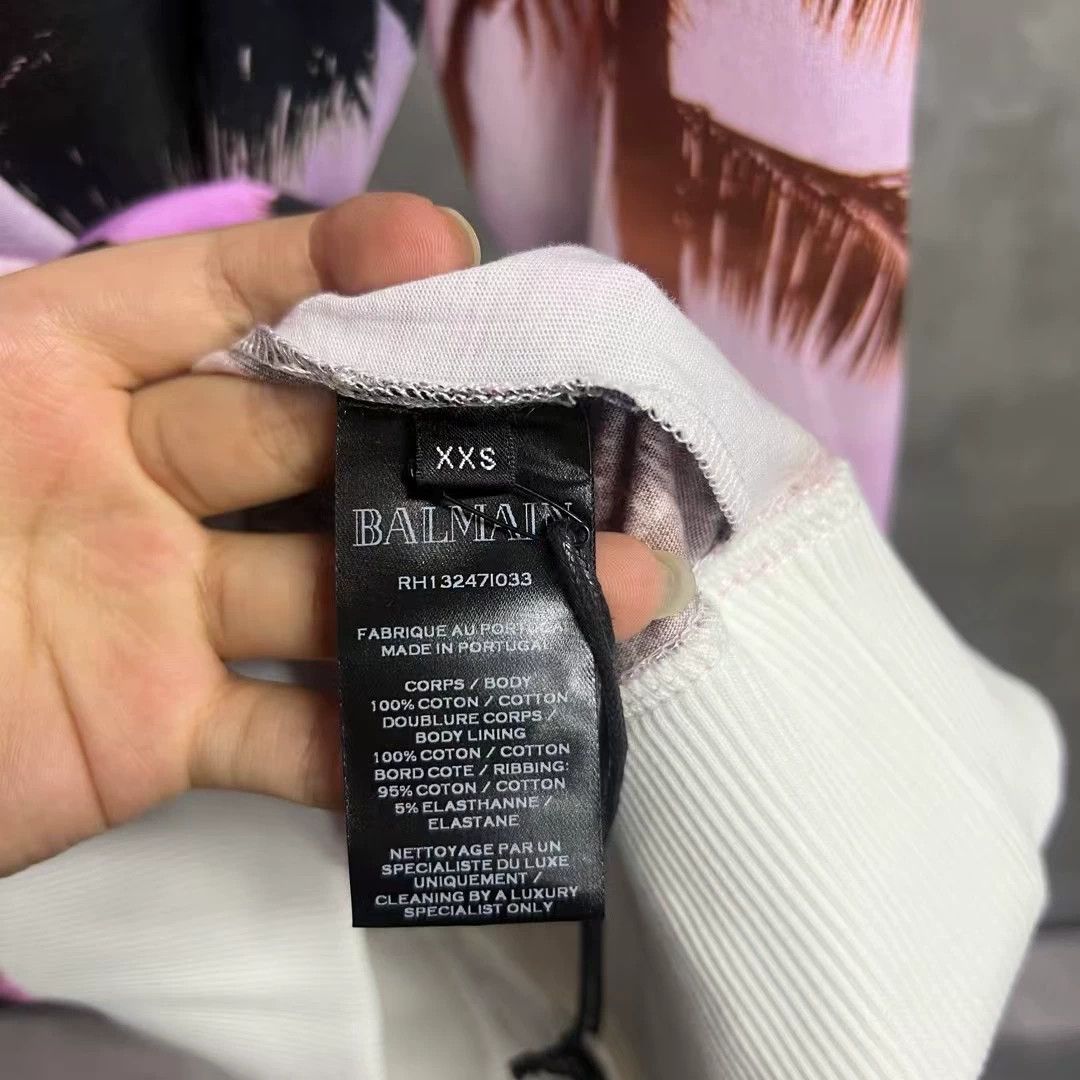 Balmain Balmain Printed Blue Hoodie S Men Size US S / EU 44-46 / 1 - 3 Thumbnail