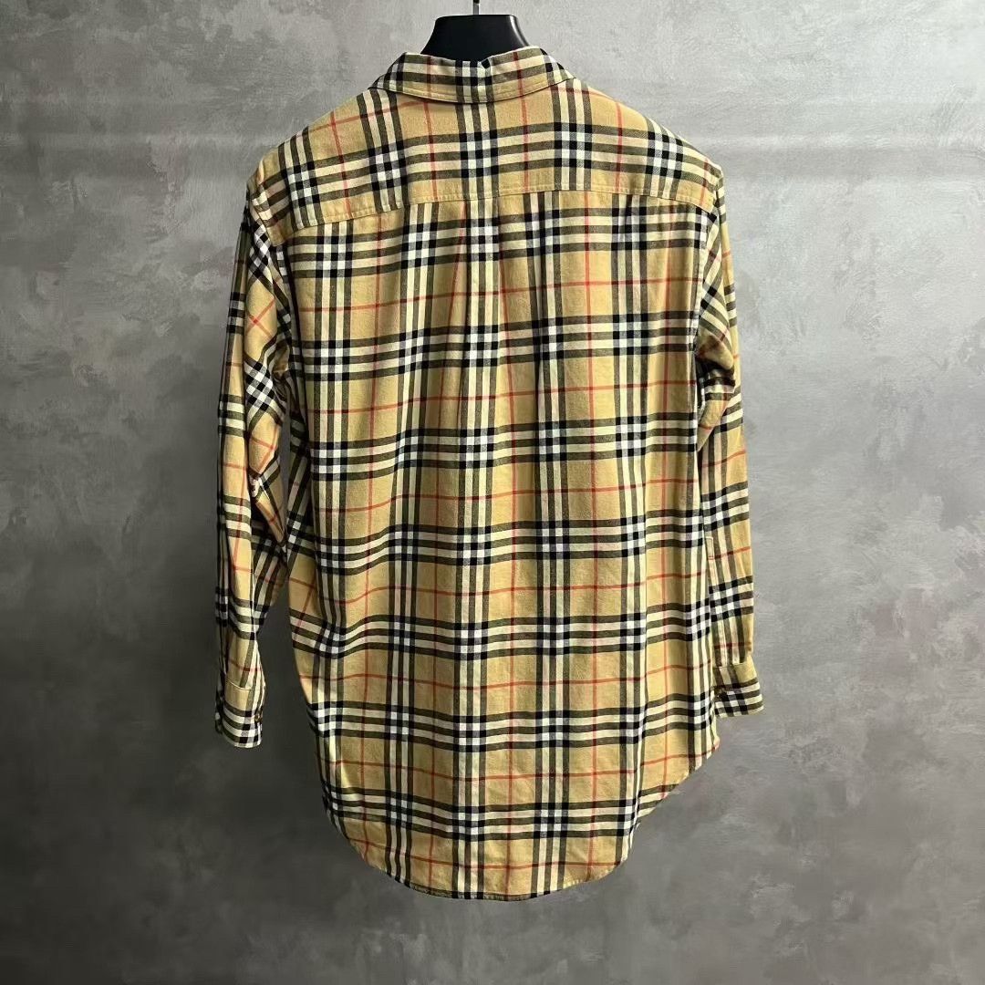 Burberry Burberry Cotton Plaid Beige Shirt 2 Men Size US XS / EU 42 / 0 - 2 Thumbnail