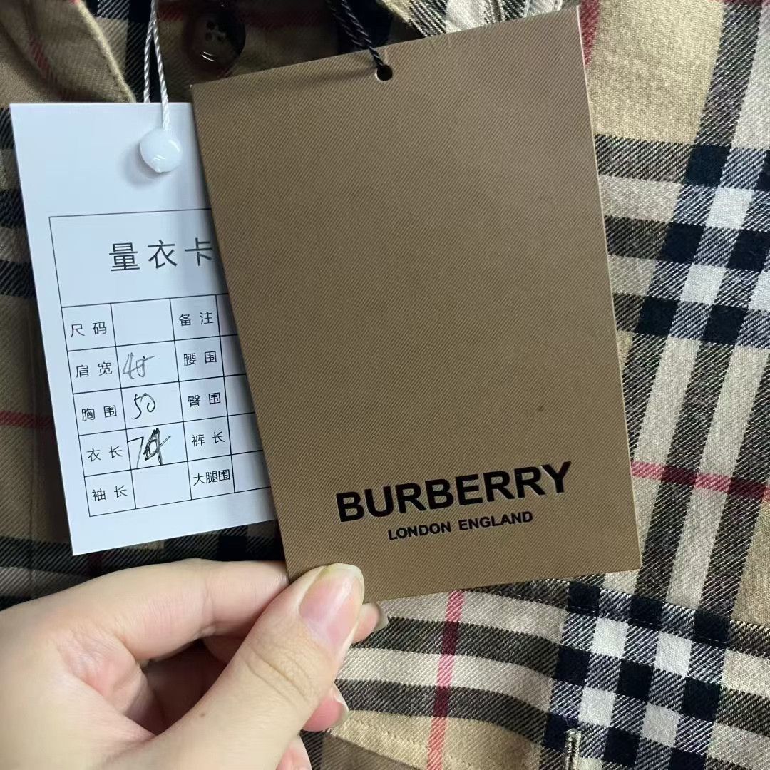 Burberry Burberry Cotton Plaid Beige Shirt 2 Men Size US XS / EU 42 / 0 - 5 Thumbnail