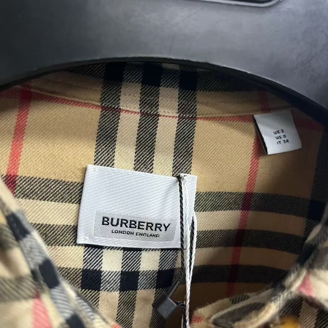 Burberry Burberry Cotton Plaid Beige Shirt 2 Men Size US XS / EU 42 / 0 - 3 Thumbnail